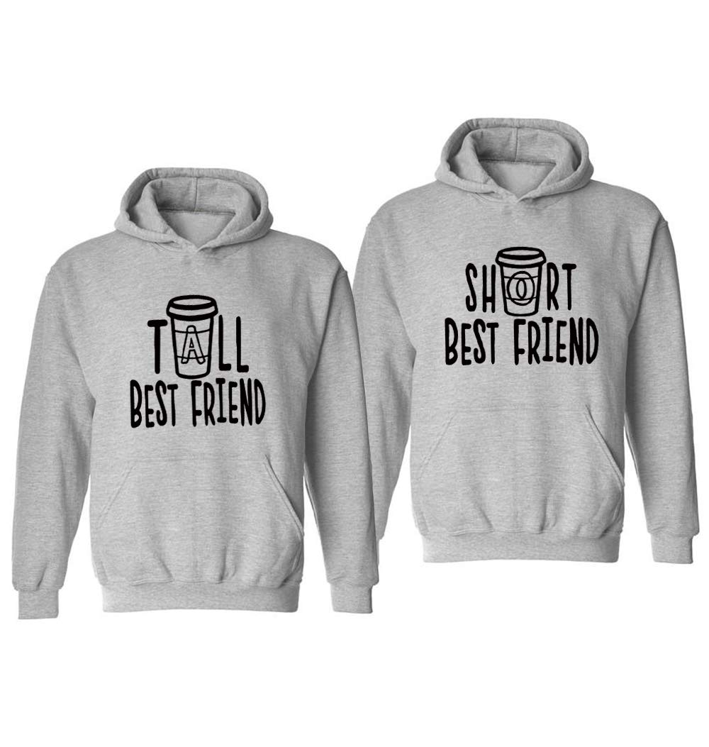 Best Friends Hoodies for 2 Girls - Matching BFF Pullover Sweatshirts for Tall & Short - Cute Couple Hoodies for Sisters, Couples & Besties - Perfect for Gifts, Photos & Cozy Outings