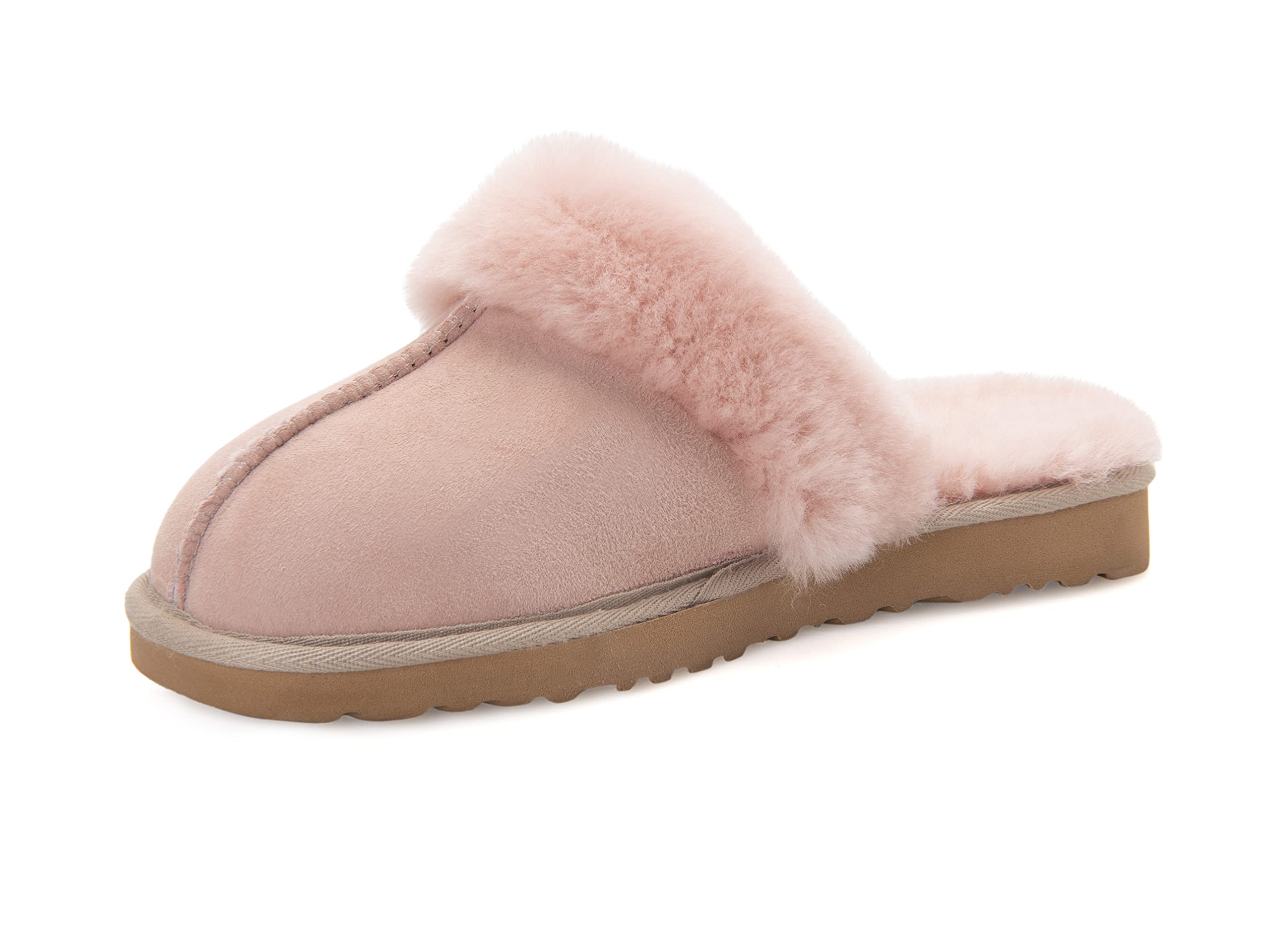 Zavelio Women's Sheepskin Slippers - Indoor/Outdoor Comfort House Shoes with Genuine Leather & Shearling Fur - Perfect for Home, Office, and Winter Relaxation