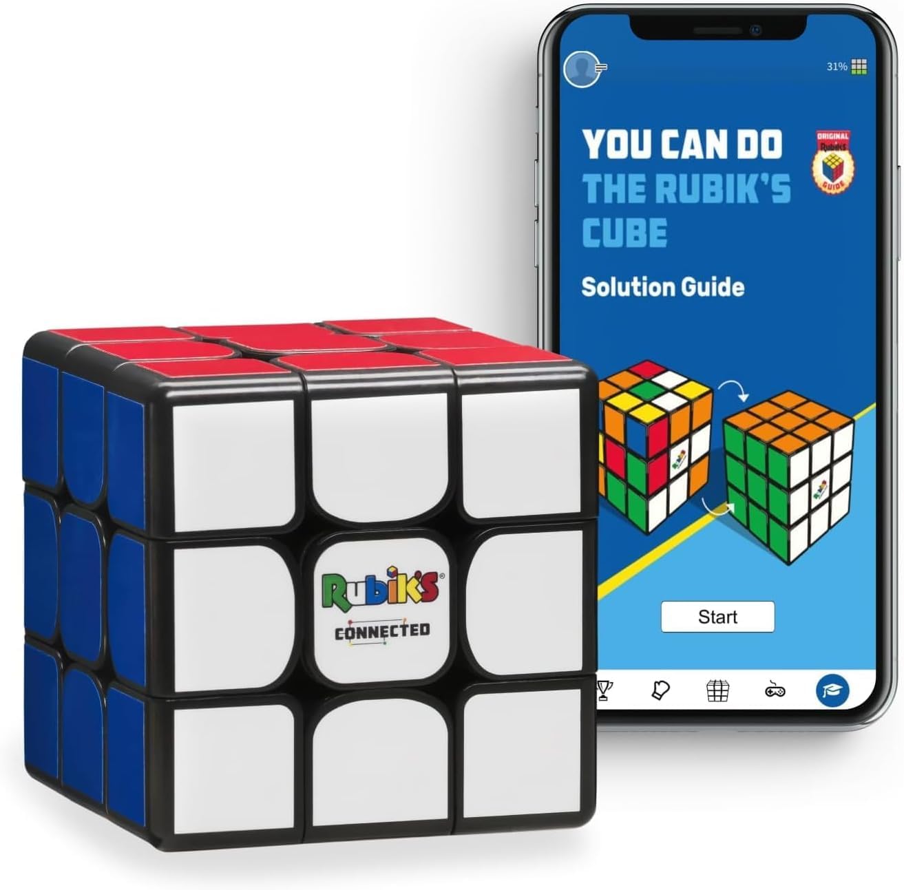 Original Rubik's Connected - Smart Digital Electronic Magic Cube with Global Multiplayer App | STEM Puzzle Game for All Skill Levels | Perfect for Brain Training, Gifts & Family Fun