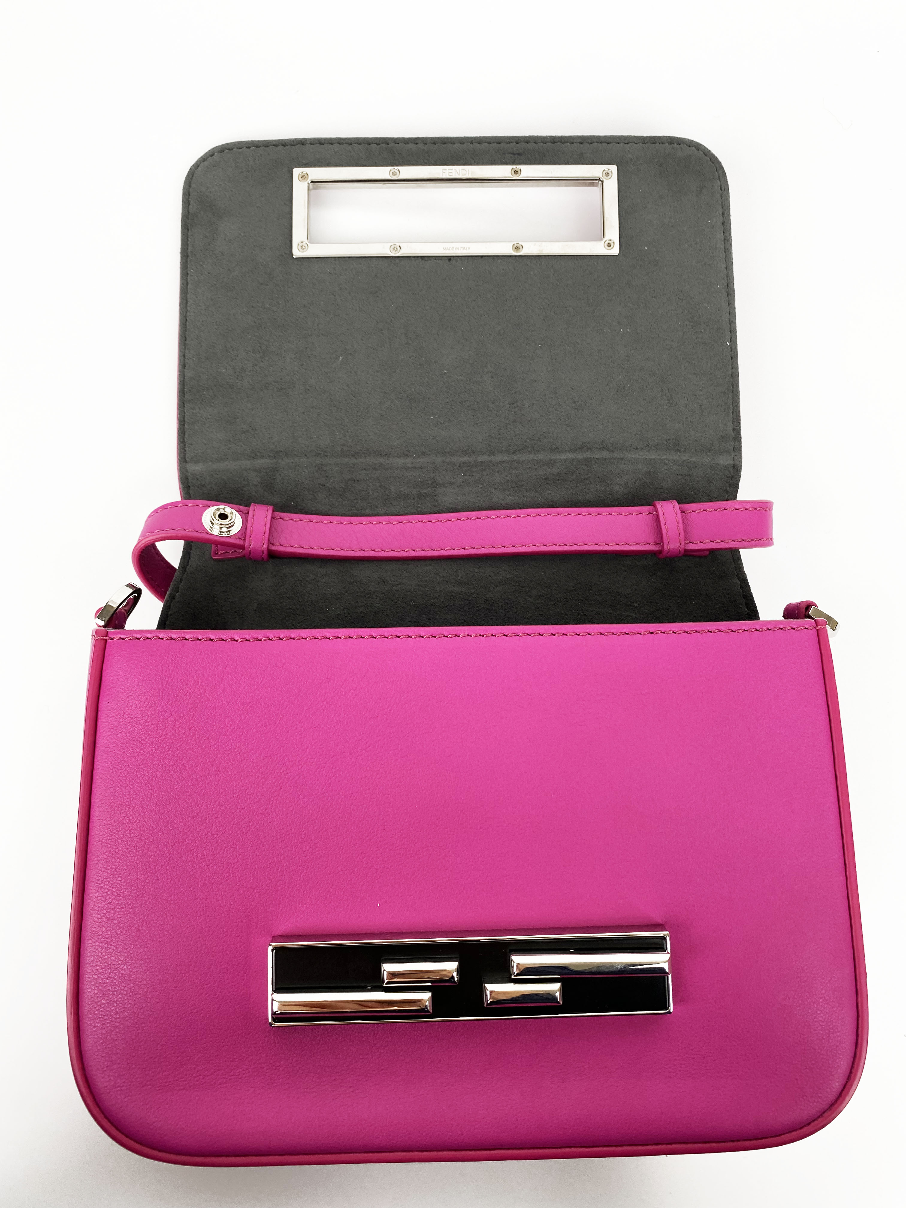 Fendi Magenta 3 Baguette Bag - Luxury Shoulder Handbag for Women | Trendy Crossbody Purse for Party, Dating & Everyday Use
