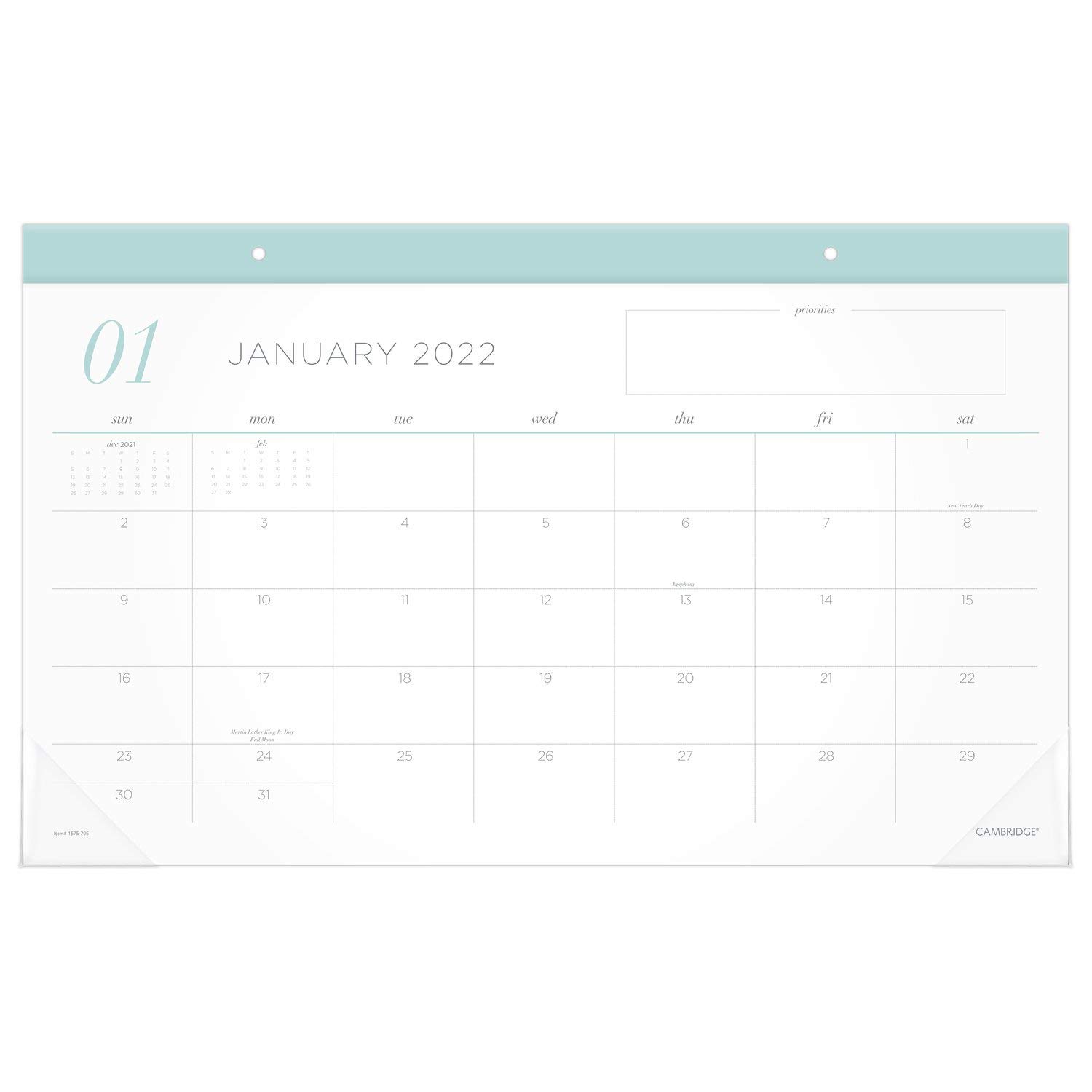 2022 Cambridge Desk Pad Calendar - 17.75