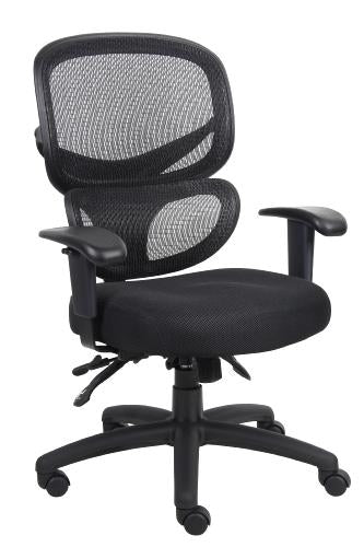 Boss Mesh Back Ergonomic Office Chair B6338 - Adjustable Lumbar Support & Breathable Design for Home & Office Workspaces