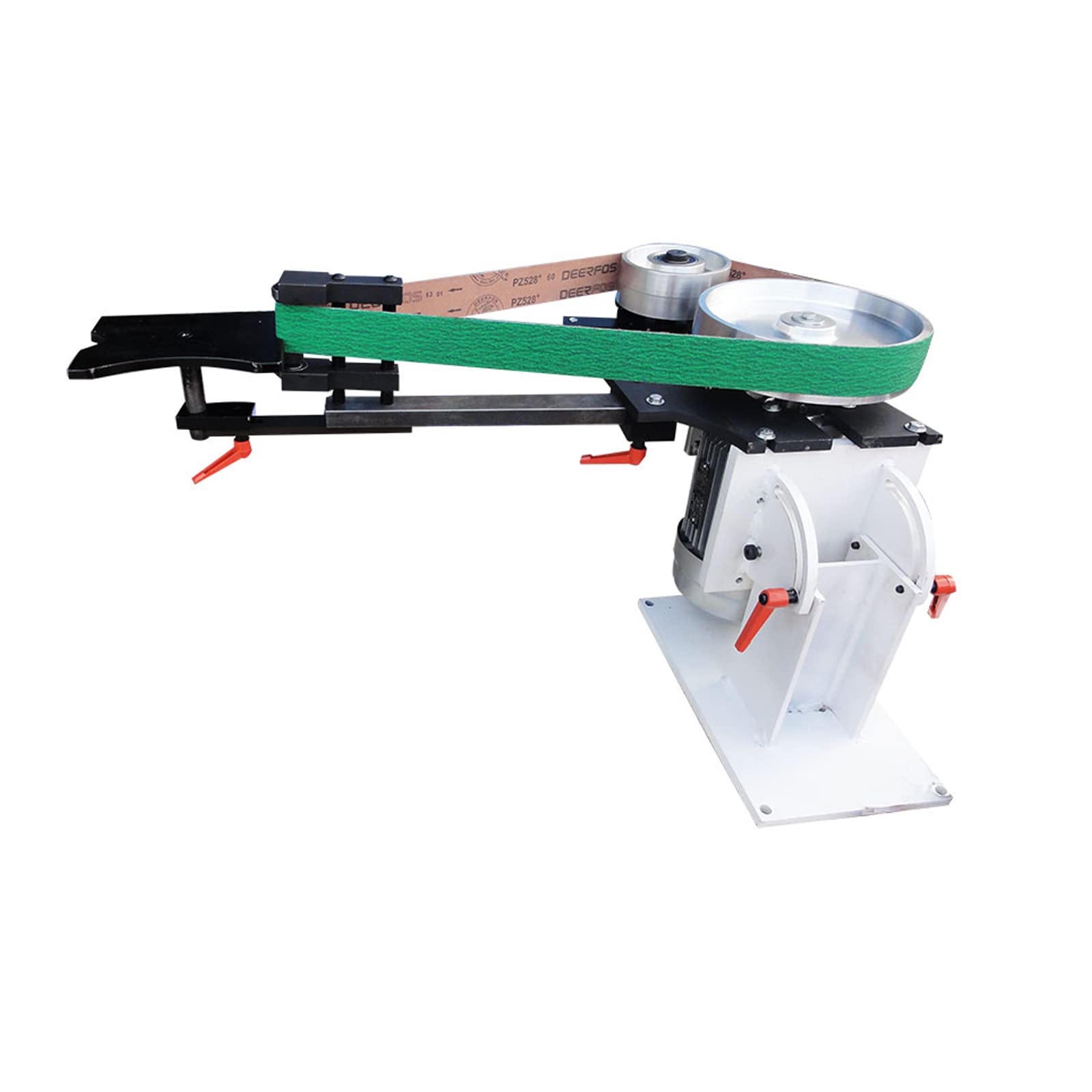 2HP Variable Speed Belt Sander & Knife Grinder - Vertical/Horizontal Industrial Belt Machine with 3 Grinding Wheels & Frequency Conversion (110V) - Perfect for Metalworking, Woodworking & Blade Sharpening
