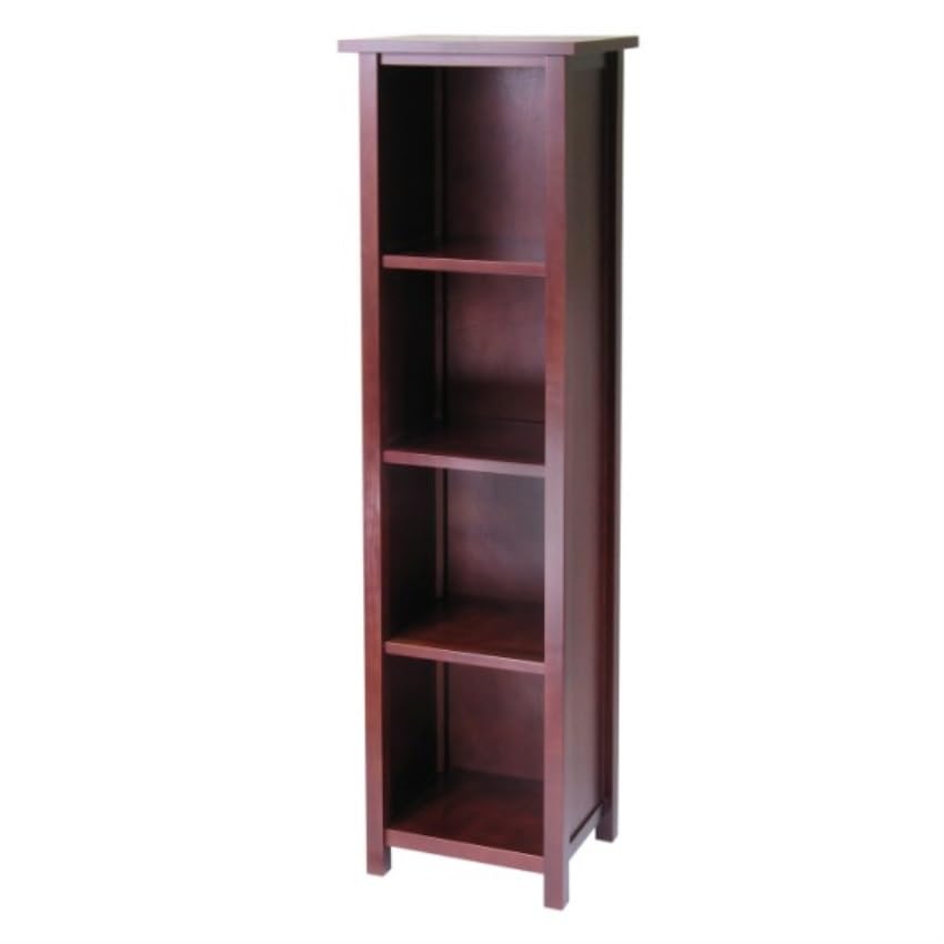 Ergode Wood Omaha Storage Rack with 2 Foldable Baskets - Black Finish, Sturdy Shelves for Easy Organization | Space-Saving Shelf Unit for Bedroom, Bathroom, Closet & Office | Quick Assembly Home Storage Solution (94861-VV)