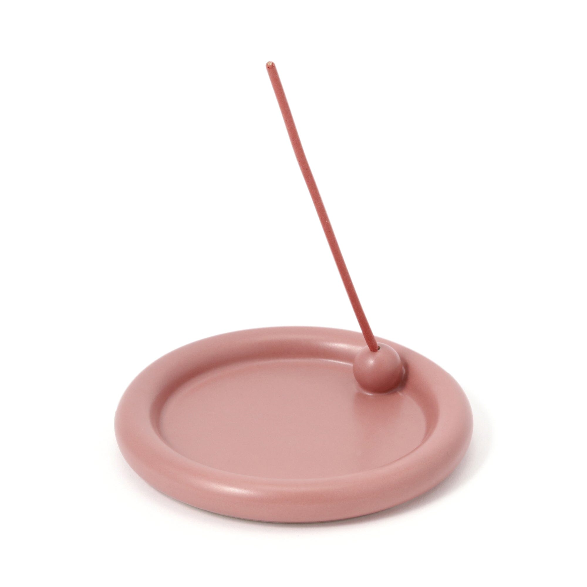 Elegant Pink Tea Incense Holder - Ceramic Aromatherapy Burner for Relaxation & Meditation | Perfect for Home, Office, Yoga & Spa Decor