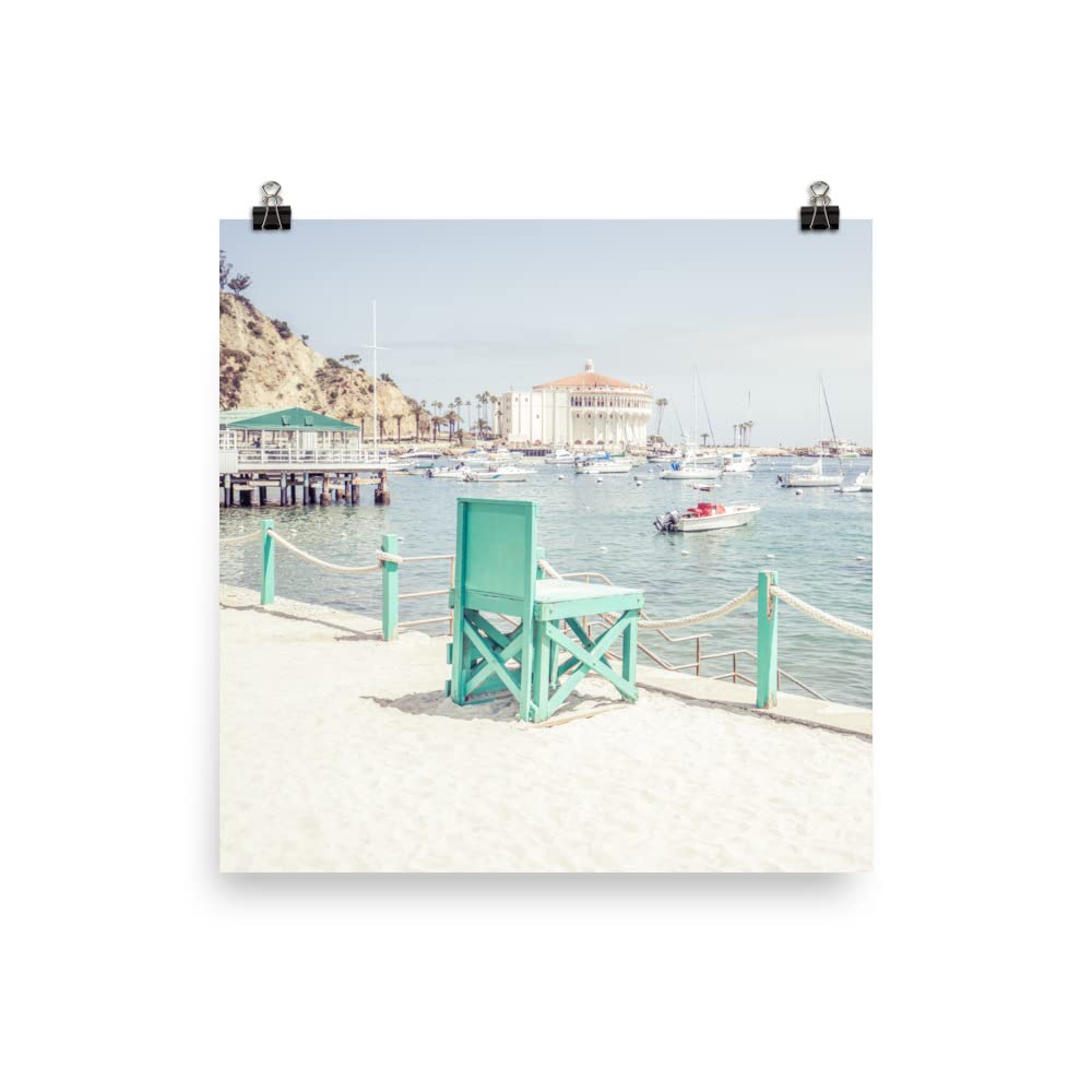 16x16 Inch Catalina Island Wall Art Print - Unframed Photo Paper Poster, California Coastal Decor for Home, Office, Living Room & Bedroom - Perfect Gift for Women & Men | Avalon Bay Scenery, Beach House & Vacation Memory Wall Decor