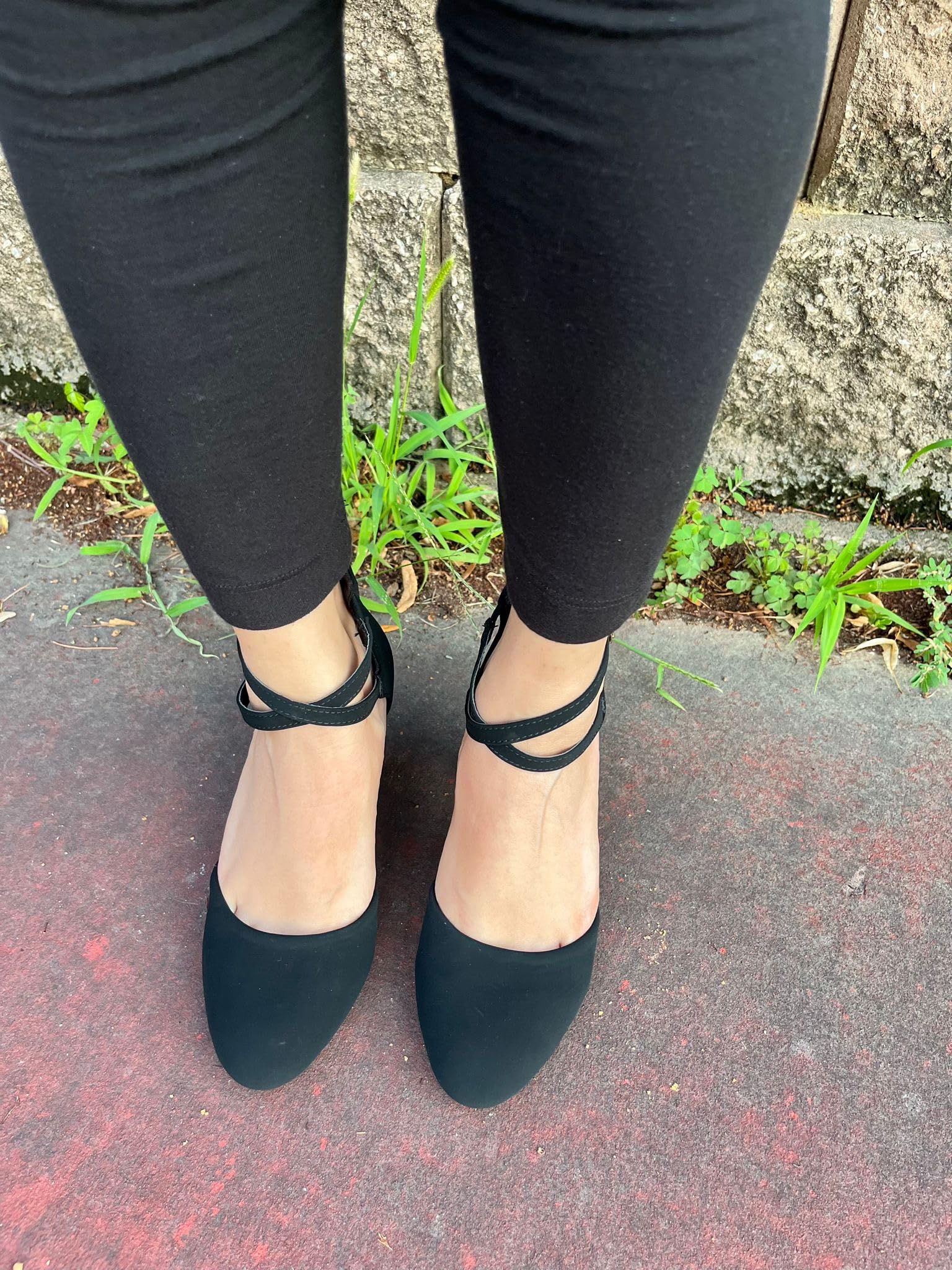 TOP Moda Women's Chunky Block Heel Pumps - Closed Toe Ankle Strap Dress Shoes for Work, Party & Wedding | Comfortable & Stylish Women's Fashion Shoes