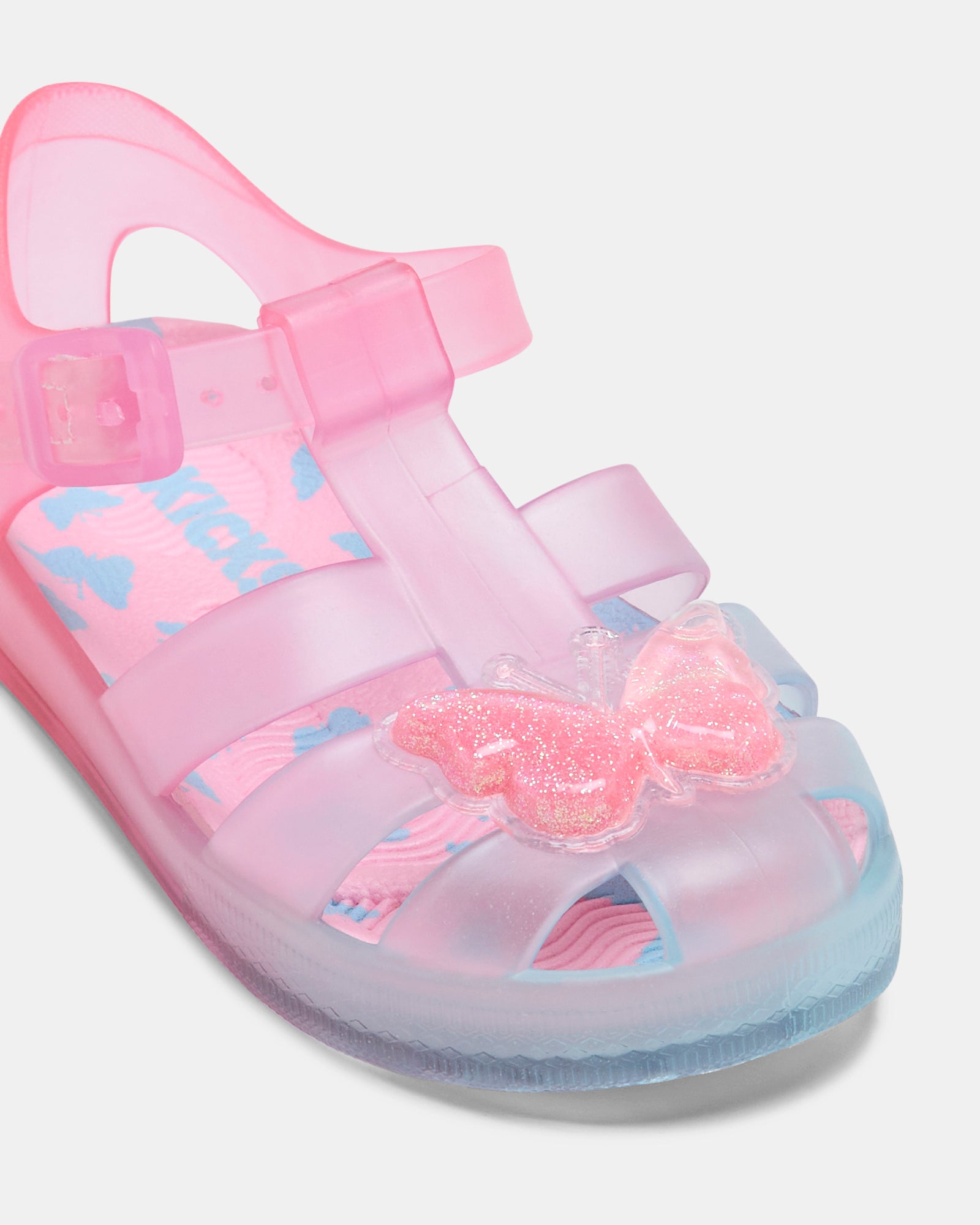 Kam Butterfly Jellies Sandals - Turquoise Gradient Color Women's Beach Slides | Perfect for Summer, Poolside, and Vacation Wear