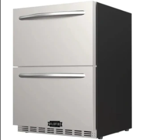 Wildfire Outdoor Living 24-Inch Dual Door Refrigerator - WERDD 24 - Perfect for Patio, Backyard, and Outdoor Kitchen Use