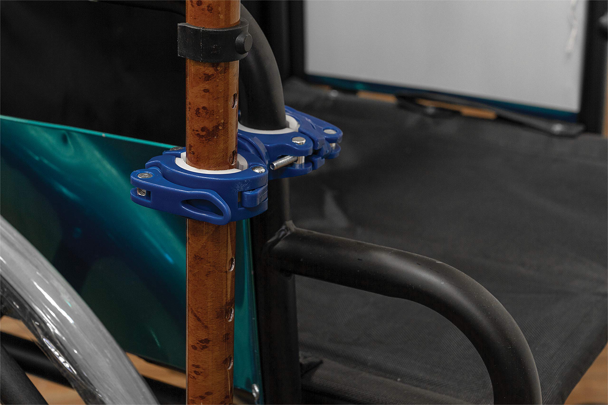 Aidapt Adjustable Walking Stick Cane and Crutch Holder - Universal Attachment for Wheelchairs & Walkers - Perfect for Mobility Aids Storage at Home or Outdoors