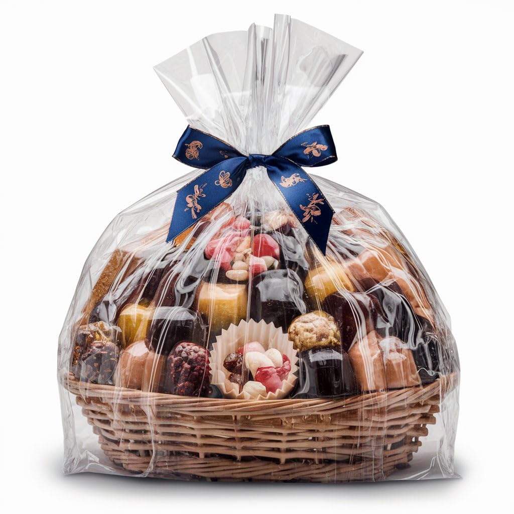 Premium 24x30 Inches Clear Cellophane Bags - 500 Pack for Party Favors, Gift Wrapping, Wedding Decorations, Baby Showers & Gift Baskets | Perfect for Treat Bags, Vase Covers & Present Wrapping