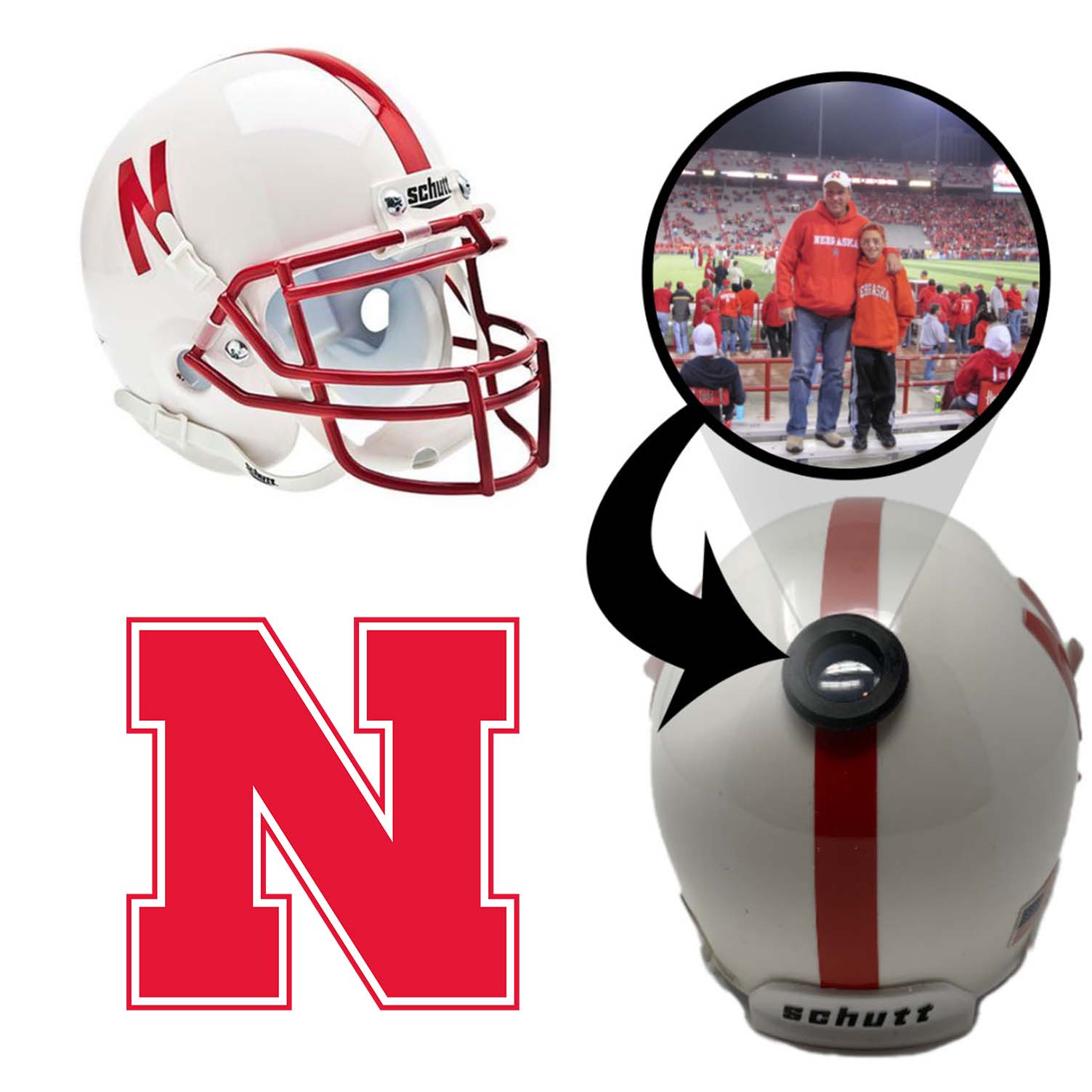 Nebraska Cornhuskers College Football Collectible Mini Helmet - FANZ Collectibles - Perfect for Display, Gifts, and Fan Cave Decor