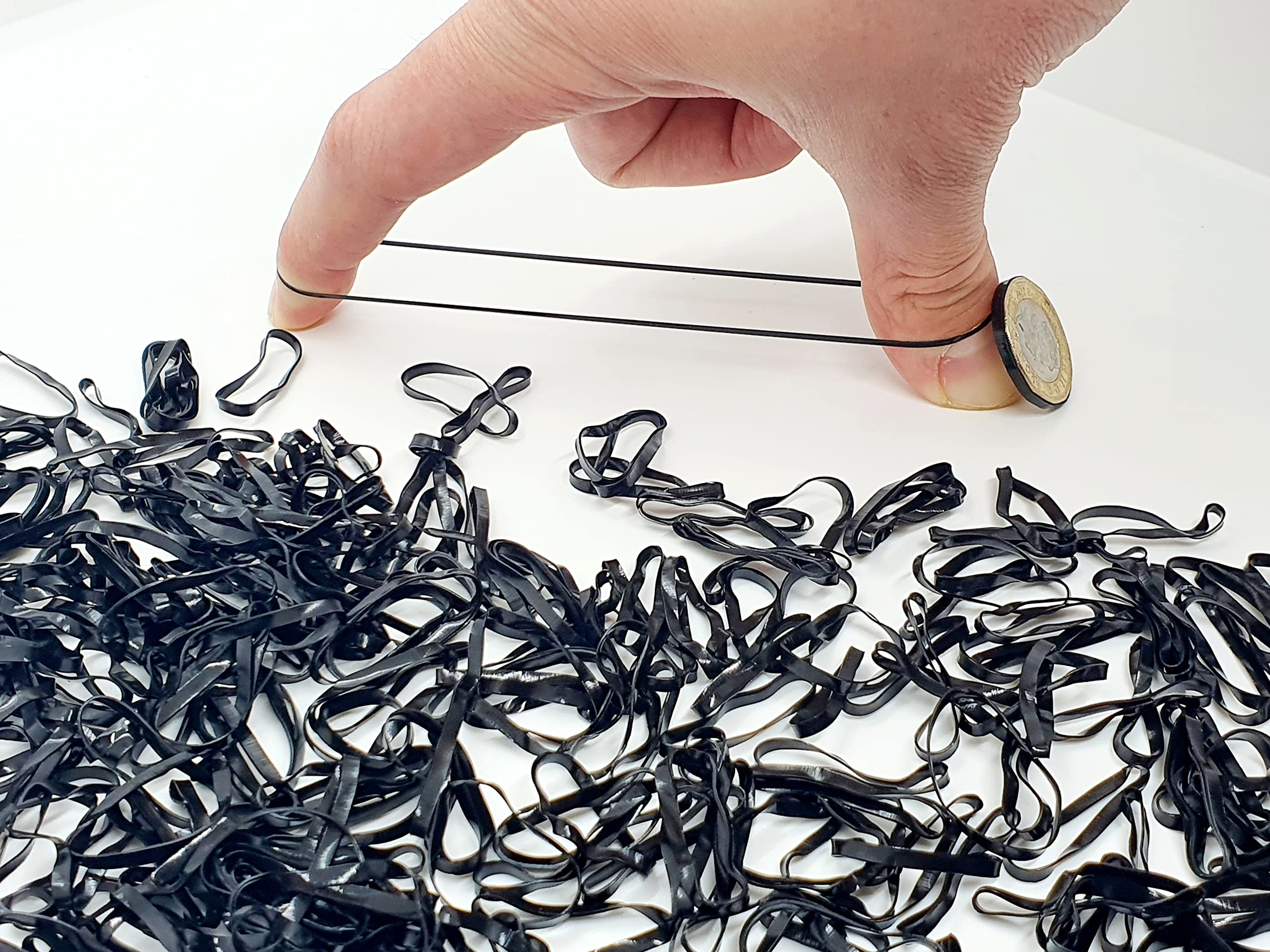 700 PCS Black Hair Ties No Metal, Gentle Elastic Hair Bands for Women & Girls - Bulk Hair Elastics for Ponytail, Braids, Workout, School & Daily Use