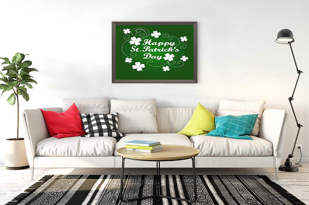 5D Diamond Painting Kit - St. Patrick's Day Clover Full Drill Art Craft (16x12 Inch) | DIY Cross Stitch Canvas for Home Wall Decor | Perfect Gift for Adults & Kids | Relaxing Hobby & Holiday Decoration