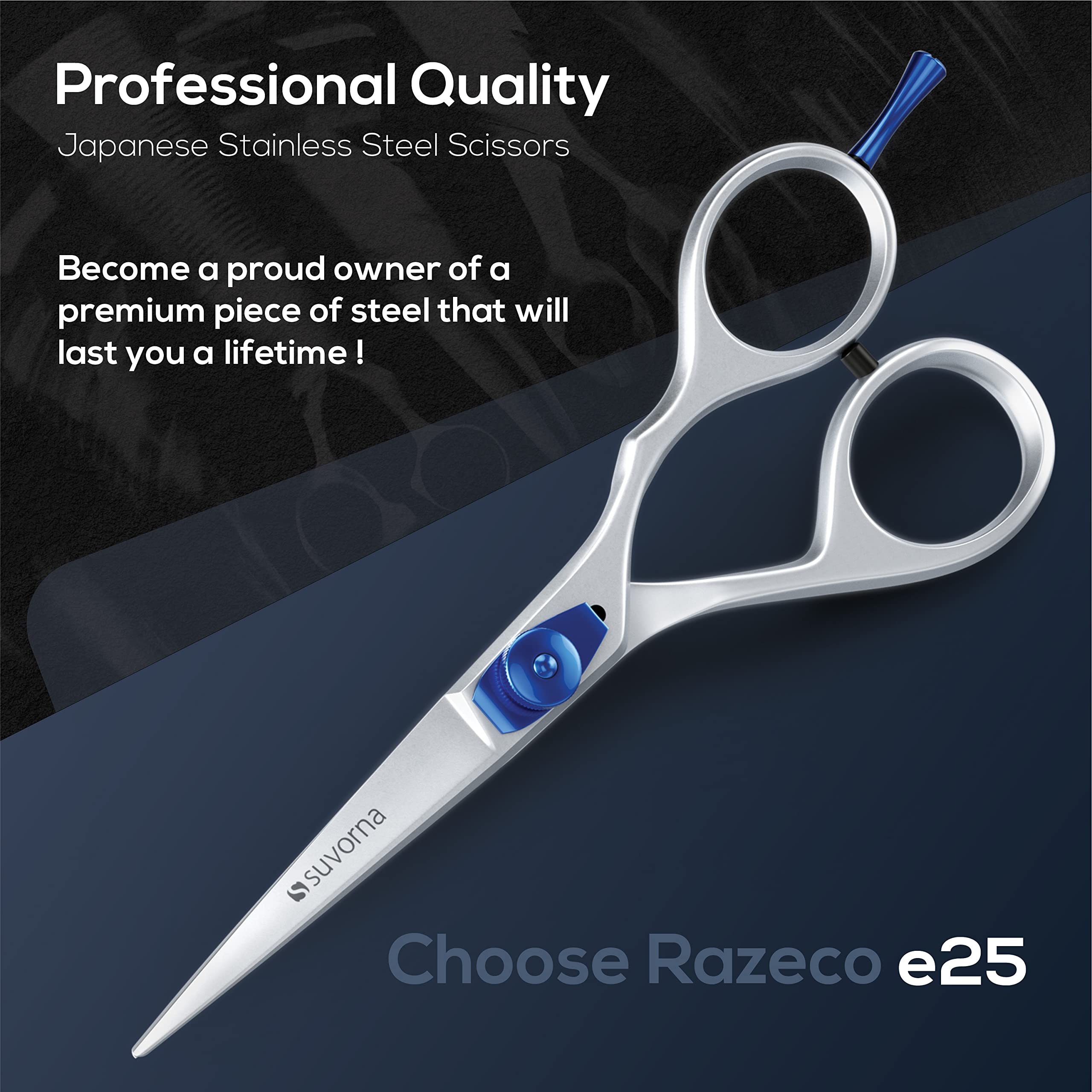 Professional 5.5 Inch Hair Cutting Scissors for Barbers & Stylists - Sharp Hairdressing Shears for Women & Men - Perfect for Salon, Home Haircuts & DIY Styling