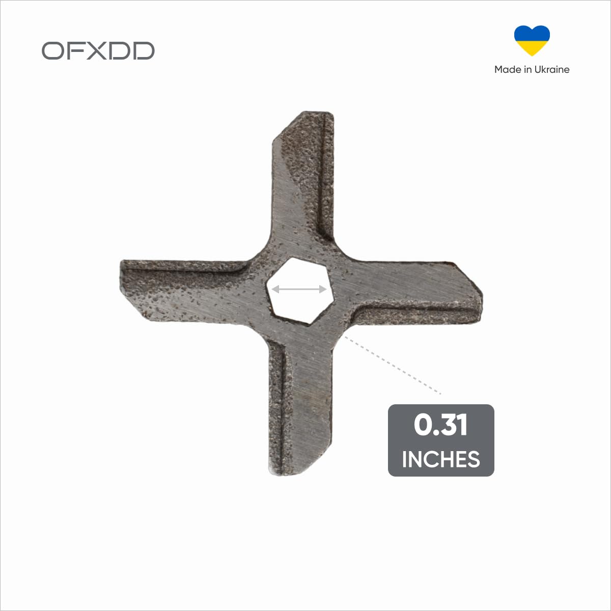 #5 Universal Stainless Steel Meat Grinder Replacement Blades - Compatible with Electric Meat Grinders - Durable Cutting Accessories for Home Kitchen & Commercial Use - Perfect for Ground Beef, Sausage & Food Processing