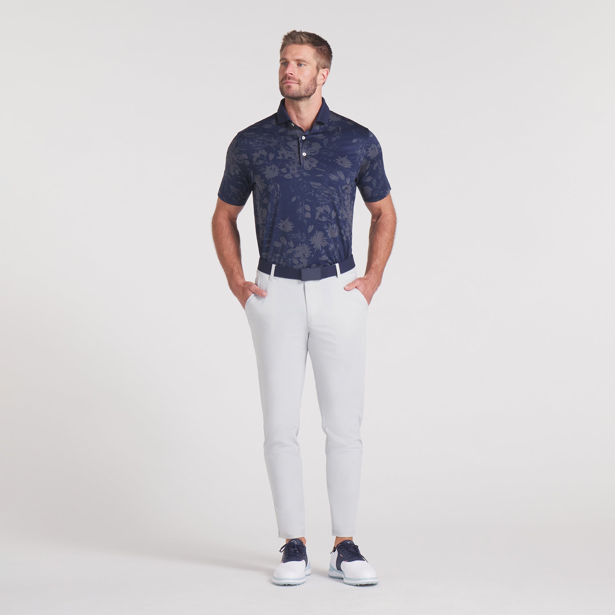 Premium MATTR Rose Golf Polo Shirt for Men - Breathable & Moisture-Wicking Performance Wear - Perfect for Golf, Tennis & Casual Outings