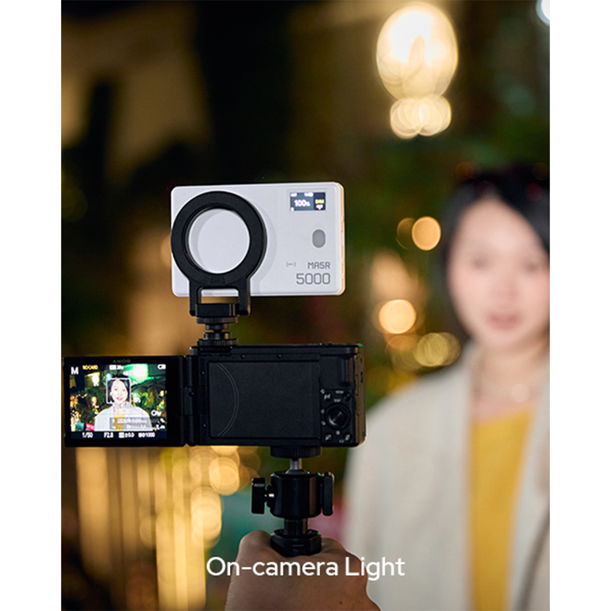 Godox MA5R RGB LED Light with Built-in Power Bank - Portable & Rechargeable for Photography, Videography, and Outdoor Lighting (Black) | Perfect for YouTube, TikTok, Vlogging, and Camping