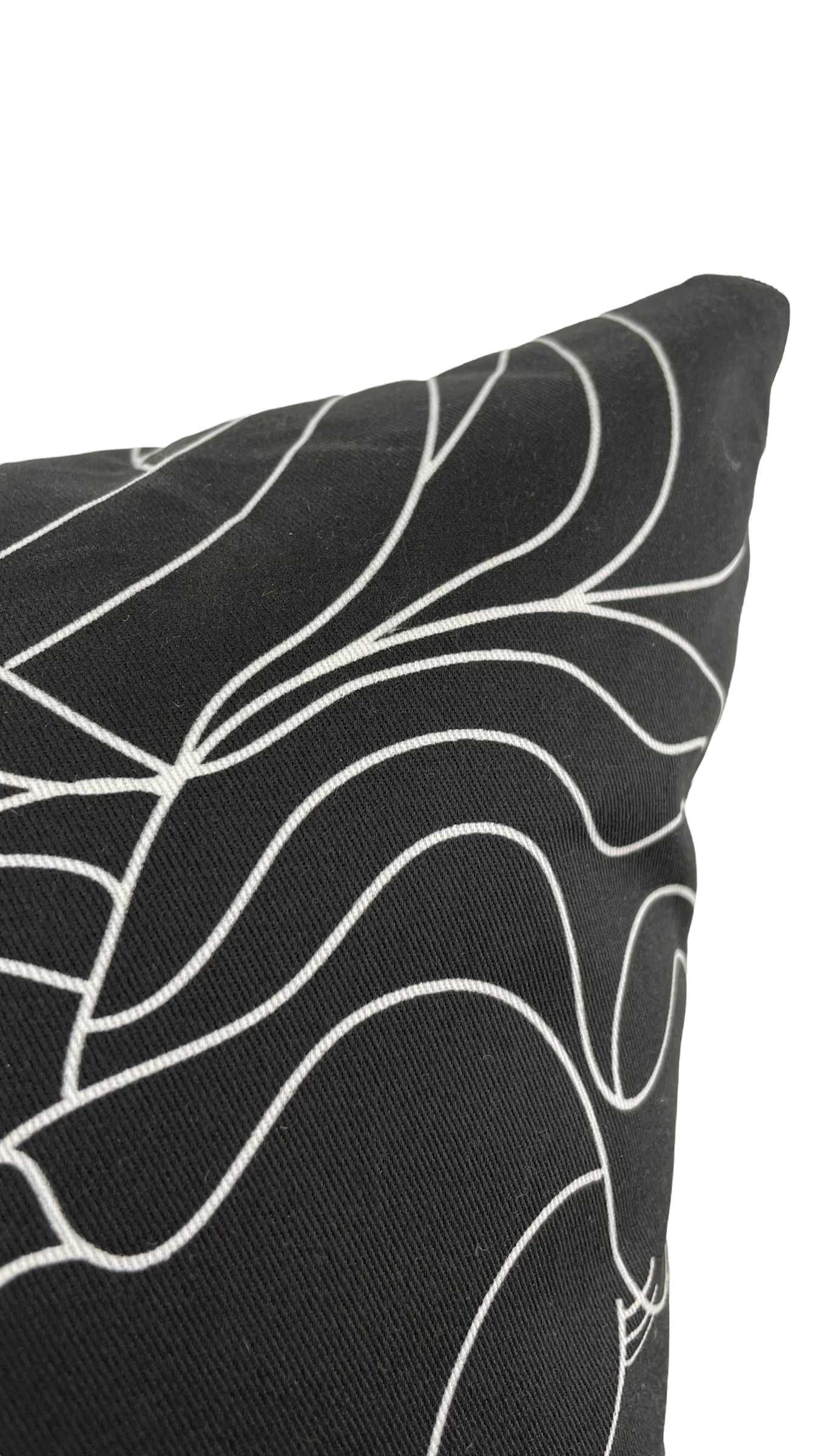 Winking Picasso Ladies Black Royal Back Throw Pillow 22x22 - Modern Home Decor for Living Room, Bedroom & Office
