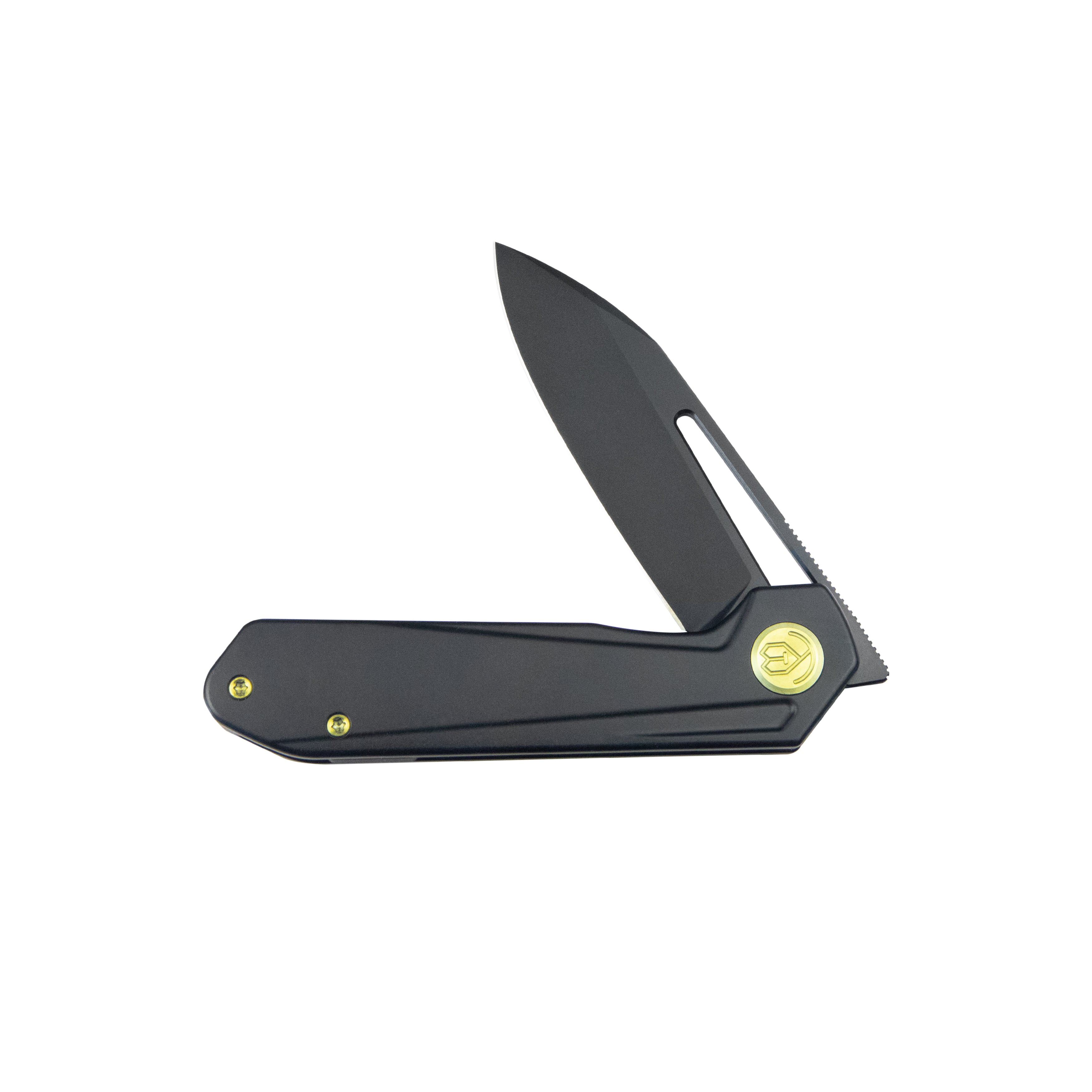 Kubey Royal Frame Lock EDC Pocket Knife - Black 6AL4V Titanium Handle with 2.99