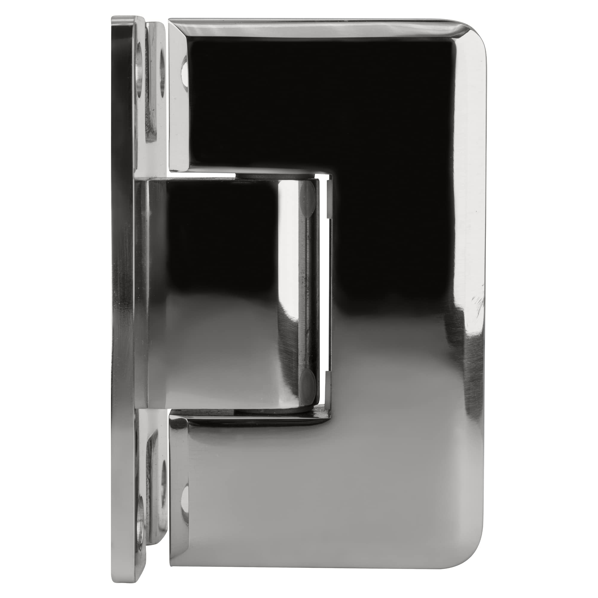 CRL Chrome Cologne Series Wall Mount Positive Close Cologne Hinge by CR Laurence - Durable Cabinet Hinge for Bathroom Vanity, Kitchen Cabinets & Commercial Use