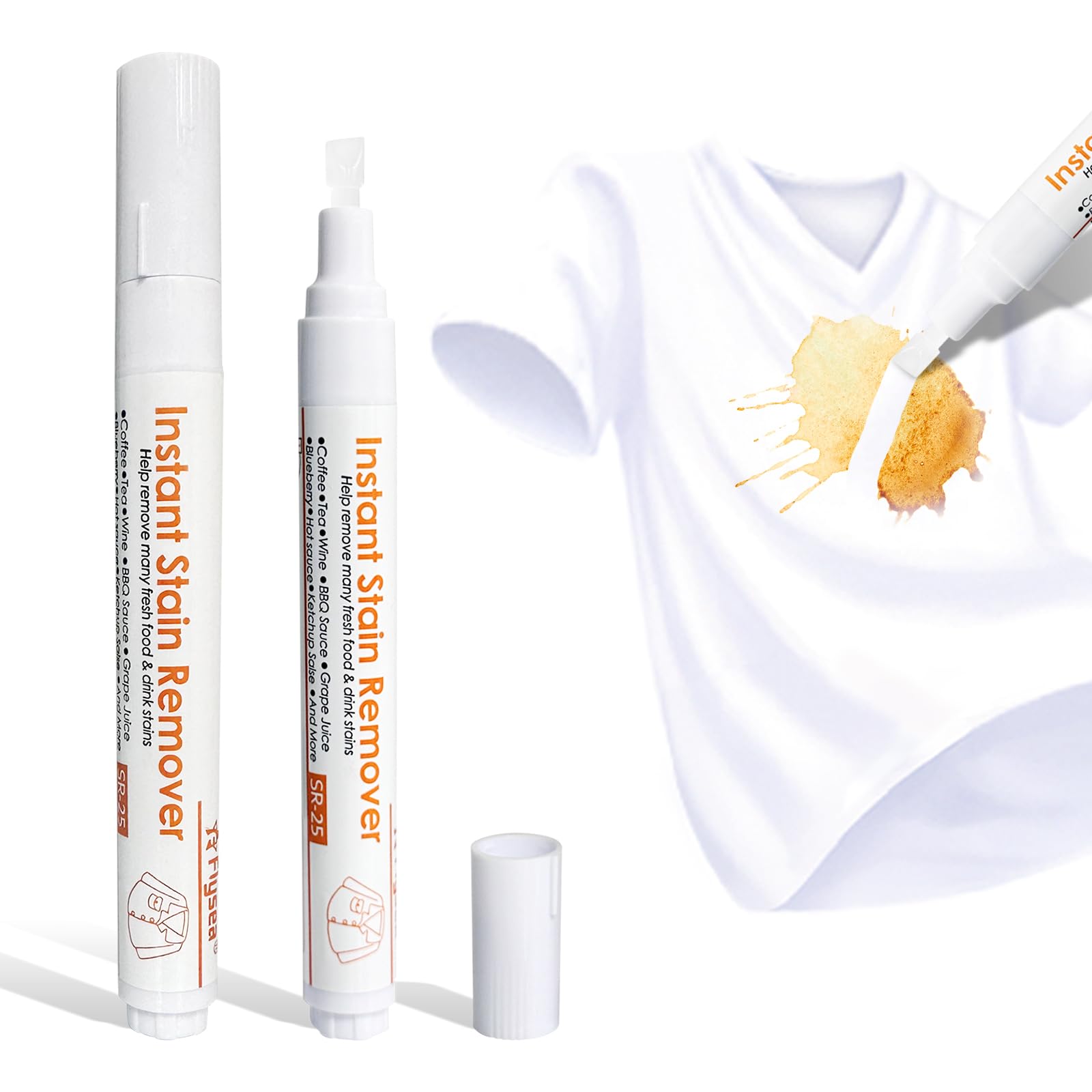 2024 New Upgrade Bleach Pen 2-Pack - Stain Remover Pen for Clothes, Portable Fabric Bleach Pen for Clothing Stain Removal - Perfect for Travel, Laundry & On-the-Go Stain Treatment
