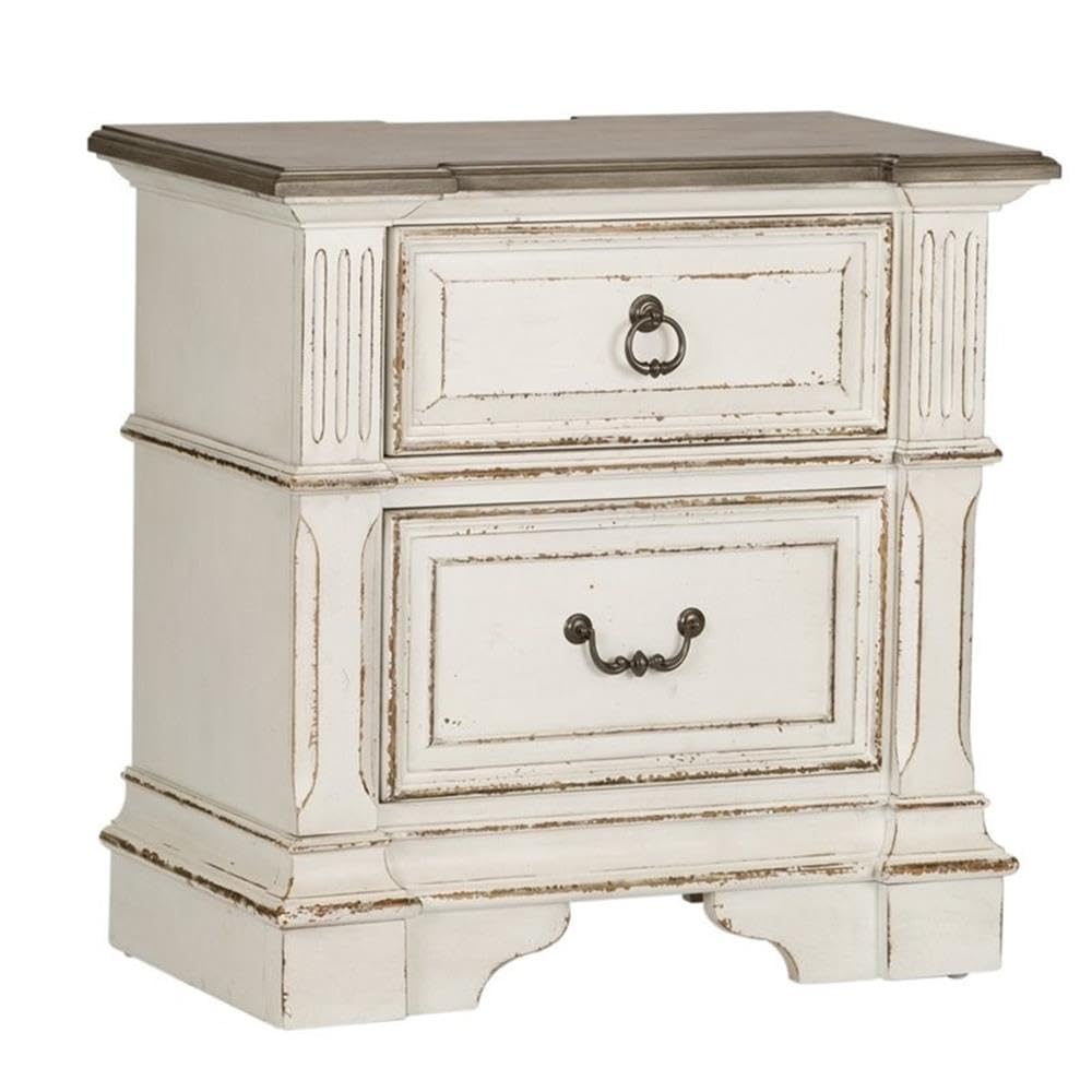 Liberty Furniture Industries Abbey Park 2-Drawer Nightstand with USB Charging Station - 30
