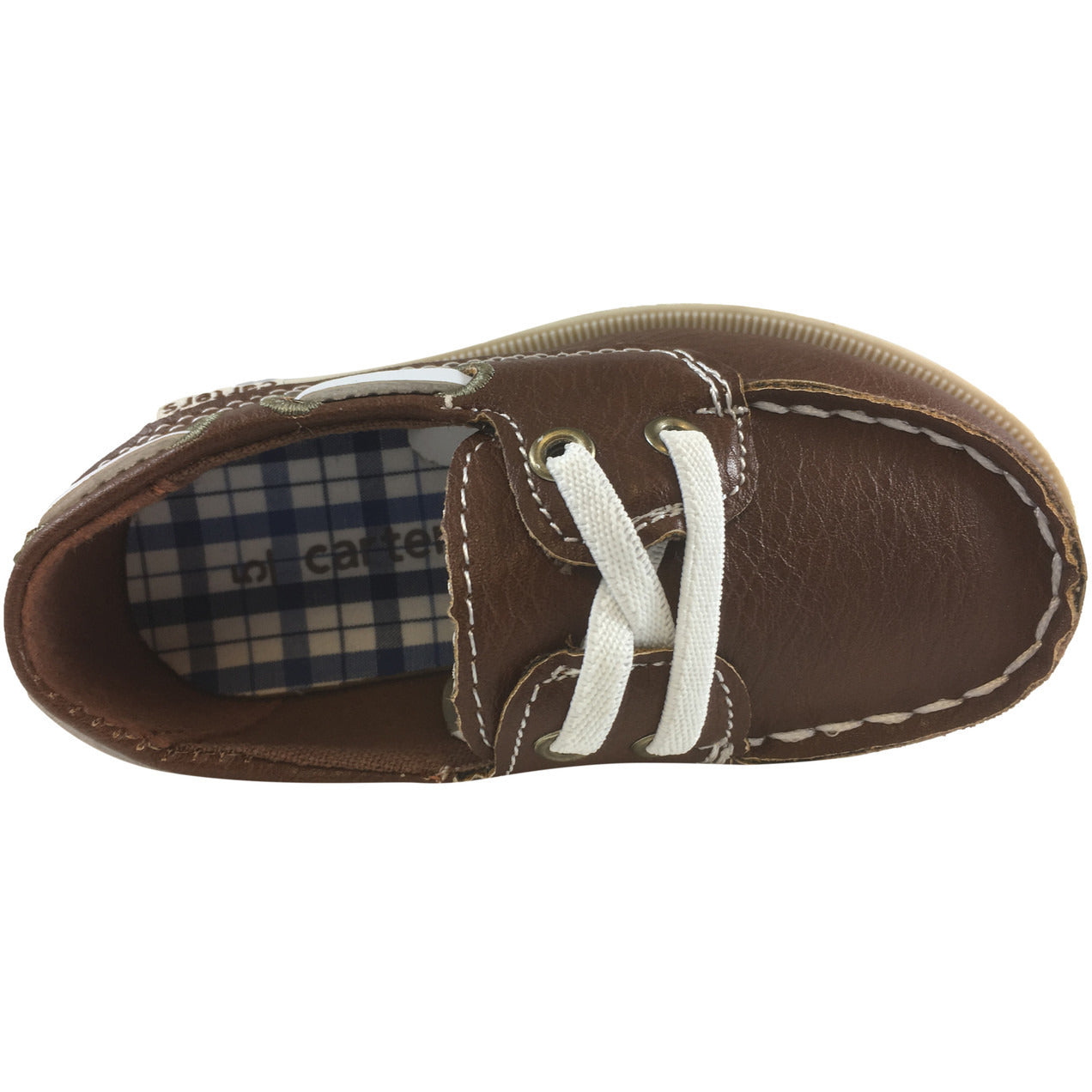 Carter's Boys Ian Brown Slip-On Classic Boat Shoes - Comfortable Loafers for Kids | Perfect for School, Play & Casual Outings