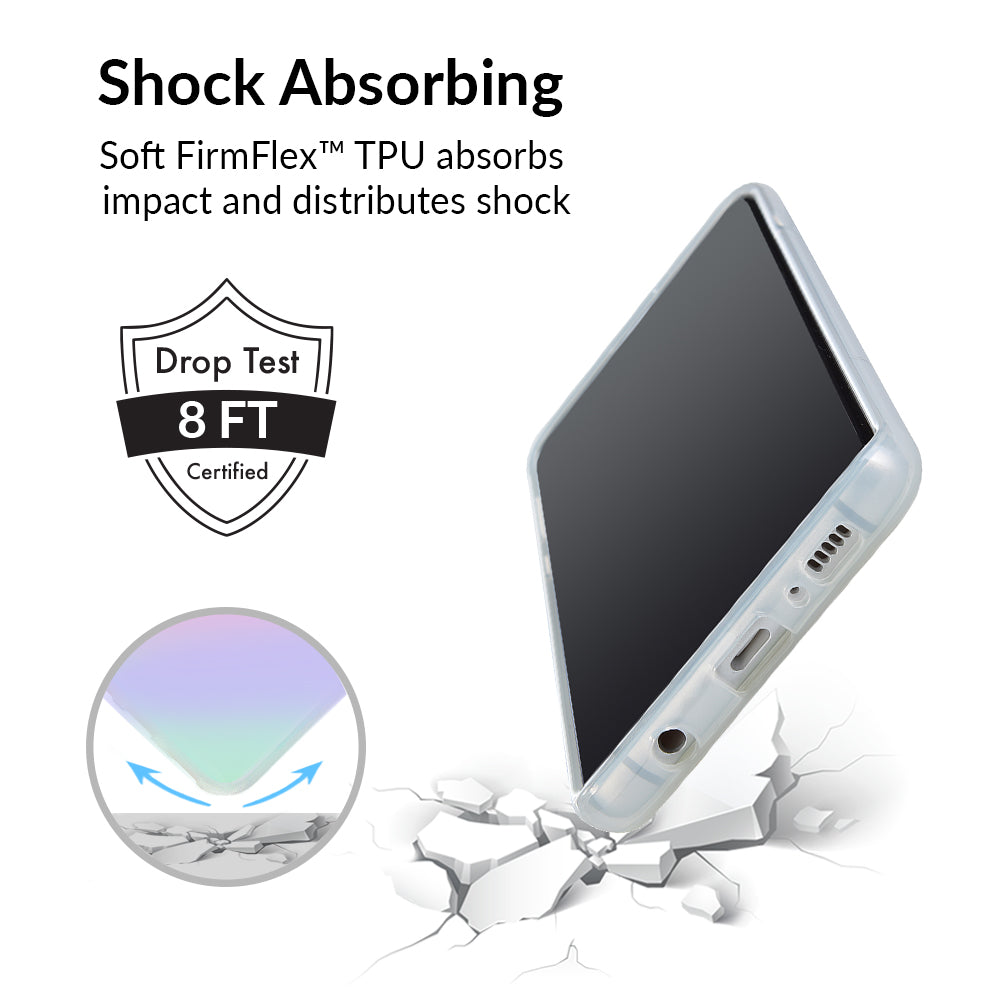 Samsung Galaxy Phone Case with White Opal Design - Slim Protective Cover for Everyday Use, Work, and Travel