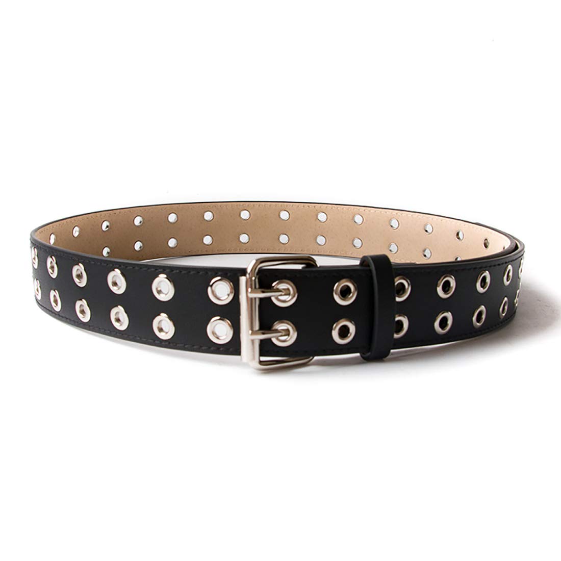 Vintage Punk Leather Belt for Women - Rivet Studded Rock Motorcycle Waist Strap - Gothic Fashion Accessory for Jeans, Skirts & Outfits - Perfect for Concerts, Biker Events & Edgy Street Style