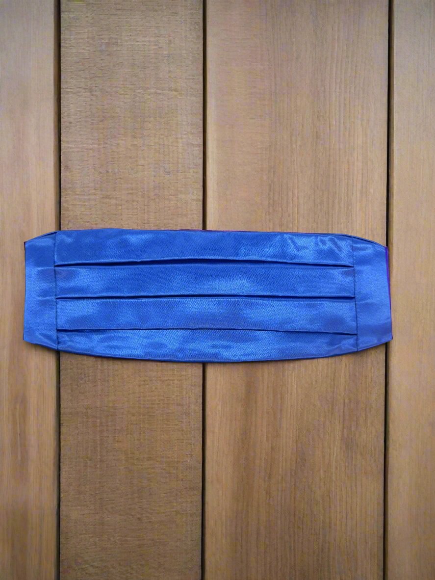 Elegant Satin Cummerbund for Men - Violet Blue Formal Waistband | Perfect for Weddings, Proms & Black Tie Events