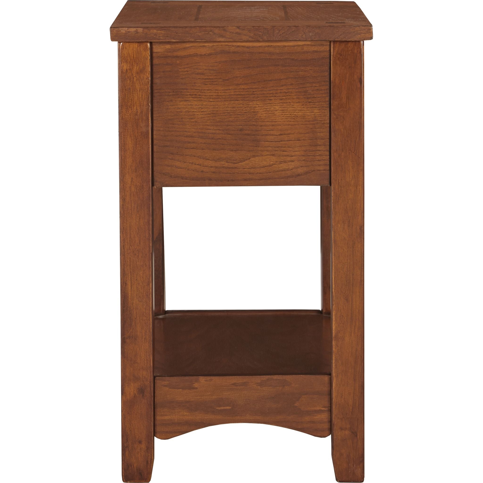 Breegin Brown Wood End Table - Small Nightstand for Living Room, Bedroom, or Office - Compact Side Table with Sturdy Design
