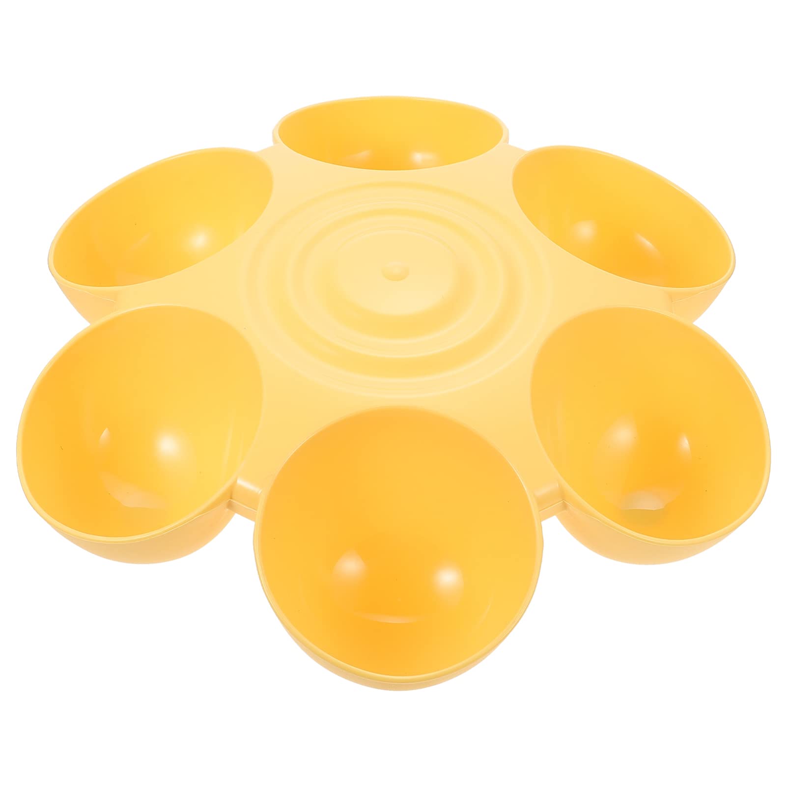 Slow Feeder Cat Bowl - Flower Petal Shaped Pet Food & Water Dish for Kittens, Puppies & Small Dogs - Anti-Gulping Design for Healthy Digestion - Perfect for Mealtime Fun & Portion Control (Yellow)