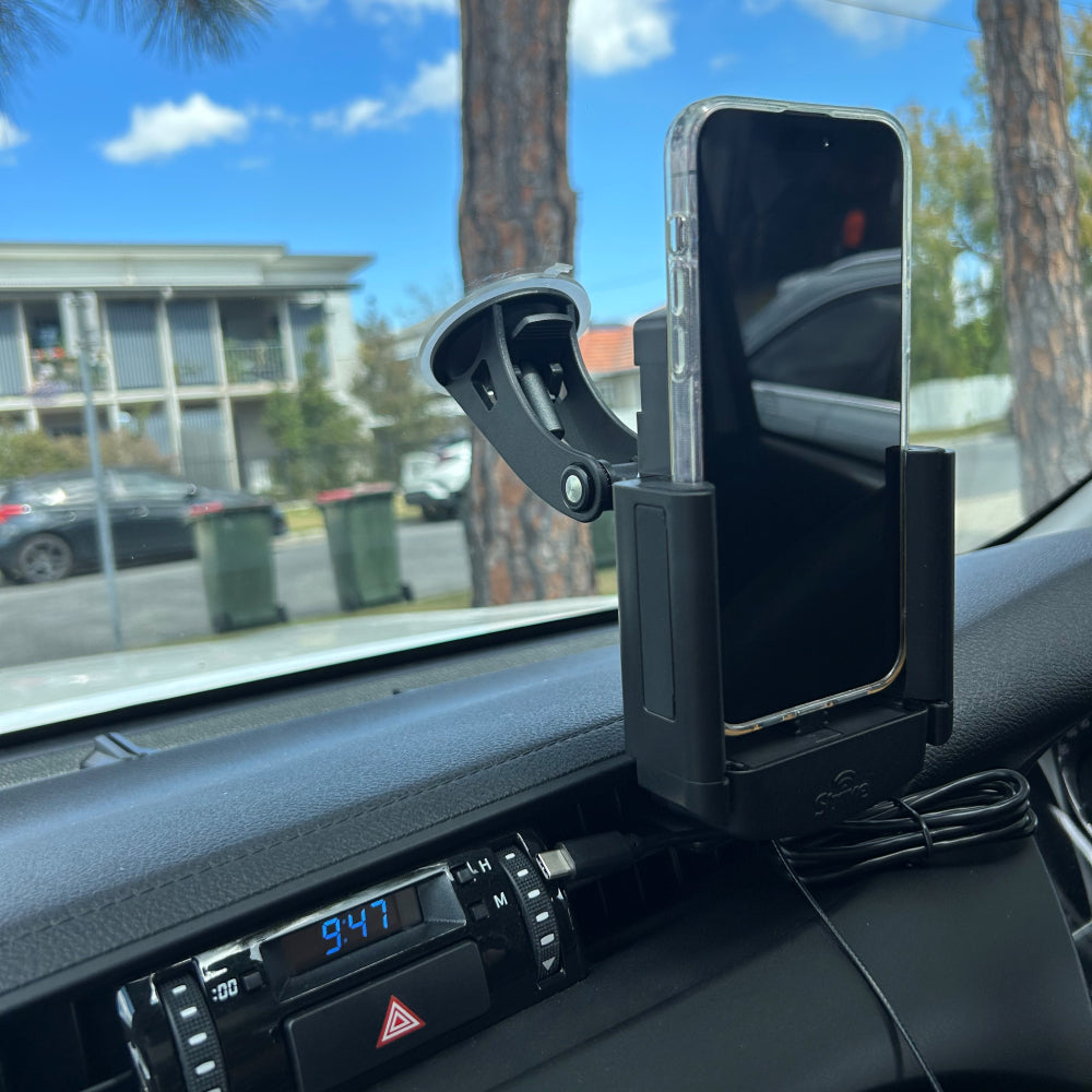 iPhone 15 Pro Max Car Phone Holder with Strike Case - Universal DIY Mount for Safe Driving | Perfect for Road Trips & Commuting