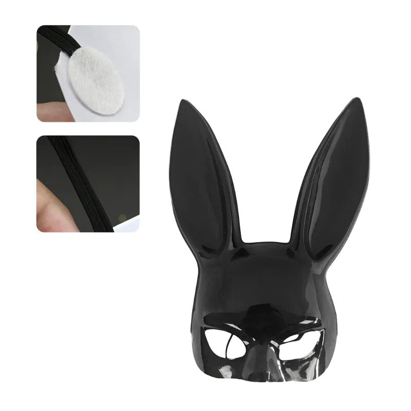 Unisex Bunny Mask for Halloween Party - Cute Rabbit Costume Accessory for Men & Women - Perfect for Cosplay, Costume Parties, and Festive Celebrations