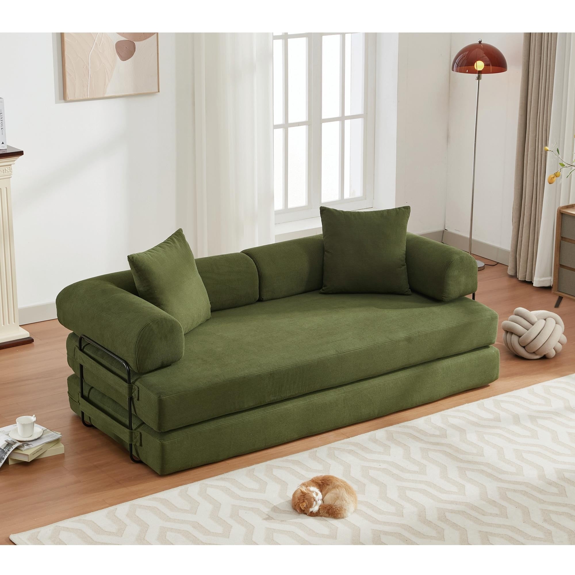 4 in 1 Convertible Sleeper Sofa Bed - 78.5
