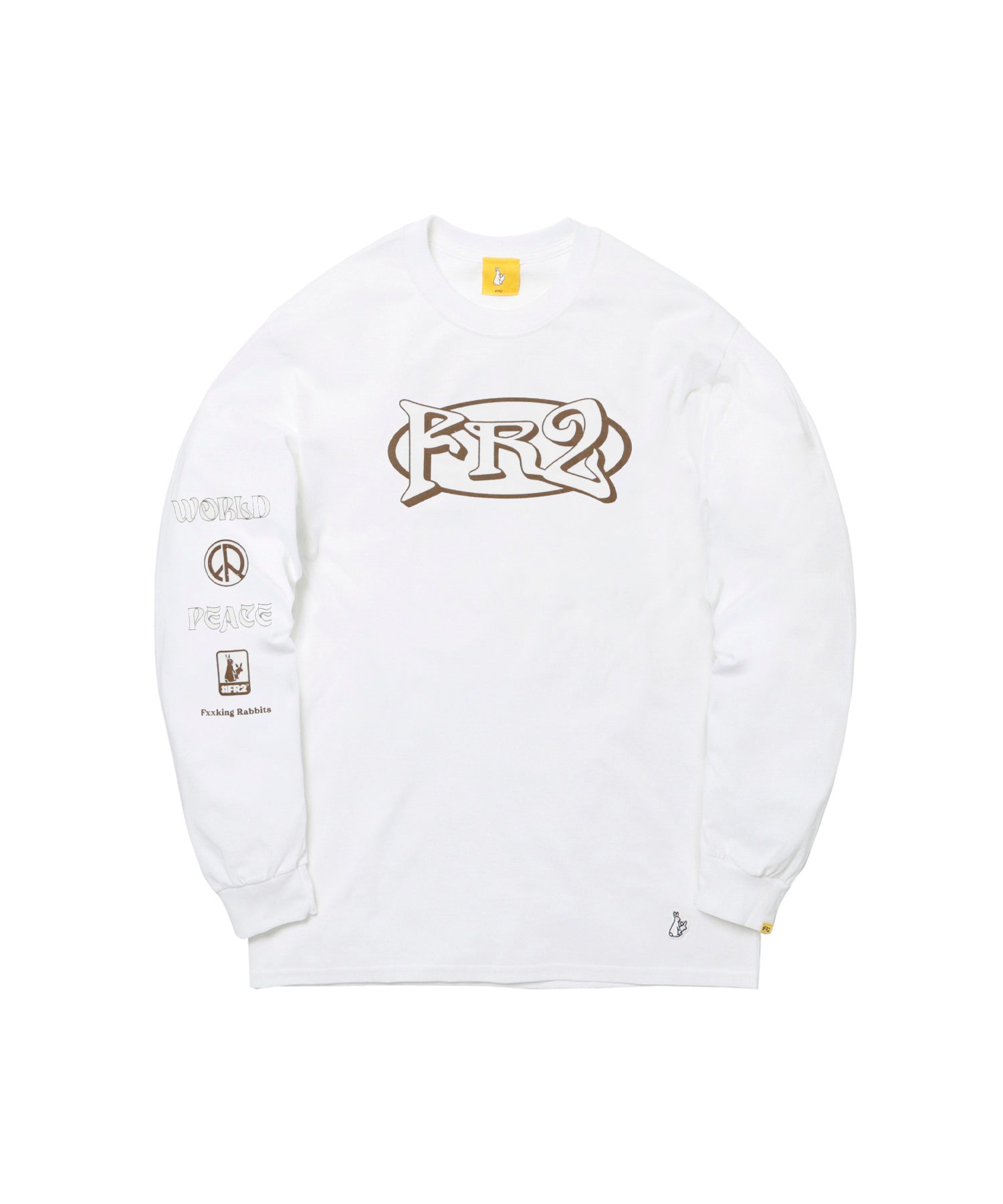 FR2 WORLD PEACE Long Sleeve T-Shirt White - Casual Streetwear for Men & Women | Perfect for Everyday Wear, Parties, and Peace Activism