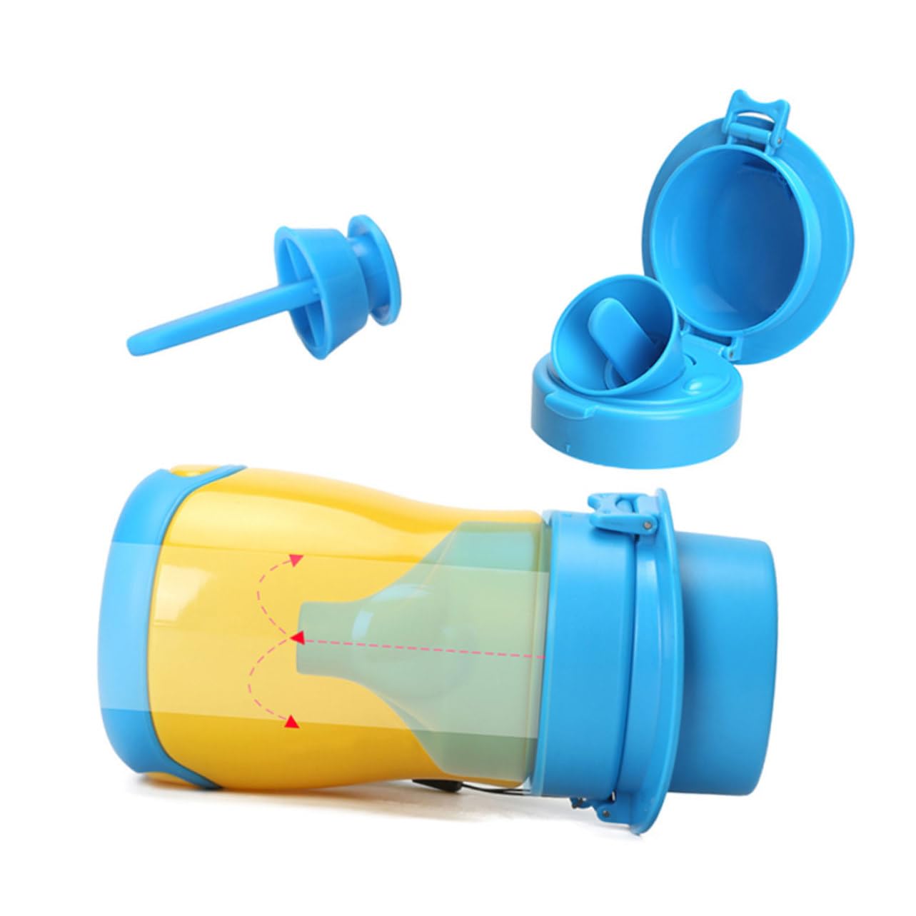 UPKOCH 3-Pack Portable Urinal Bottle for Kids - Emergency Car Toilet Travel Potty with Leak-Proof Lid (Yellow) - Ideal for Road Trips, Camping & Long Drives
