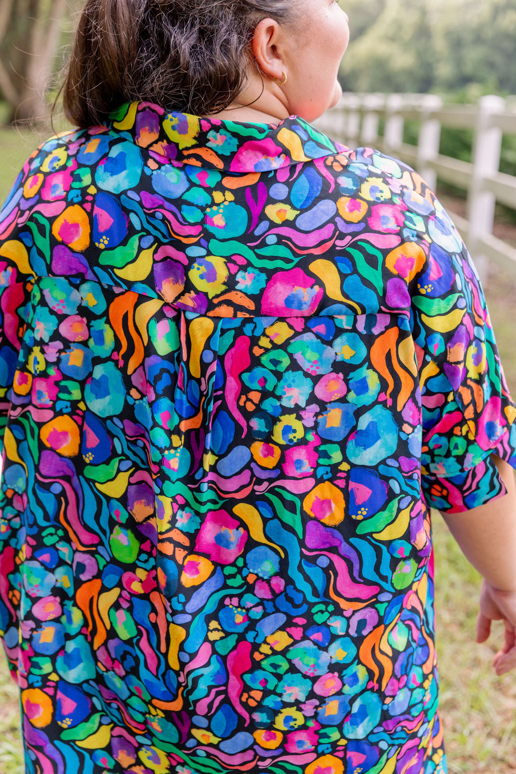 Kasey Rainbow Tammin Shirt - Stylish African Print Women's Top for Casual Wear & Summer Outfits