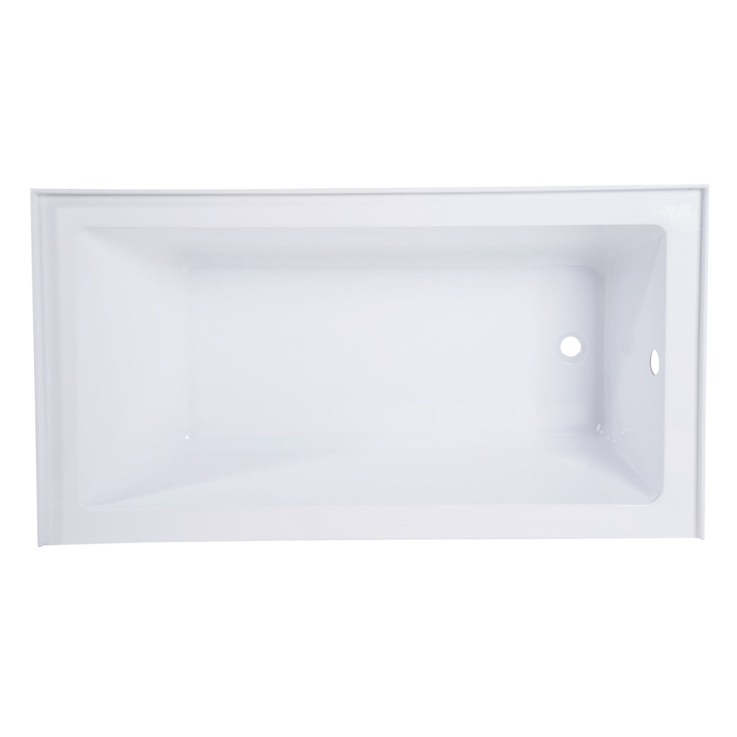 Aqua Eden VTAP543022R 54-Inch Acrylic Rectangular 3-Wall Alcove Bathtub - Right Hand Drain, Glossy White - Perfect for Modern Bathroom Renovations & Spa-Like Relaxation