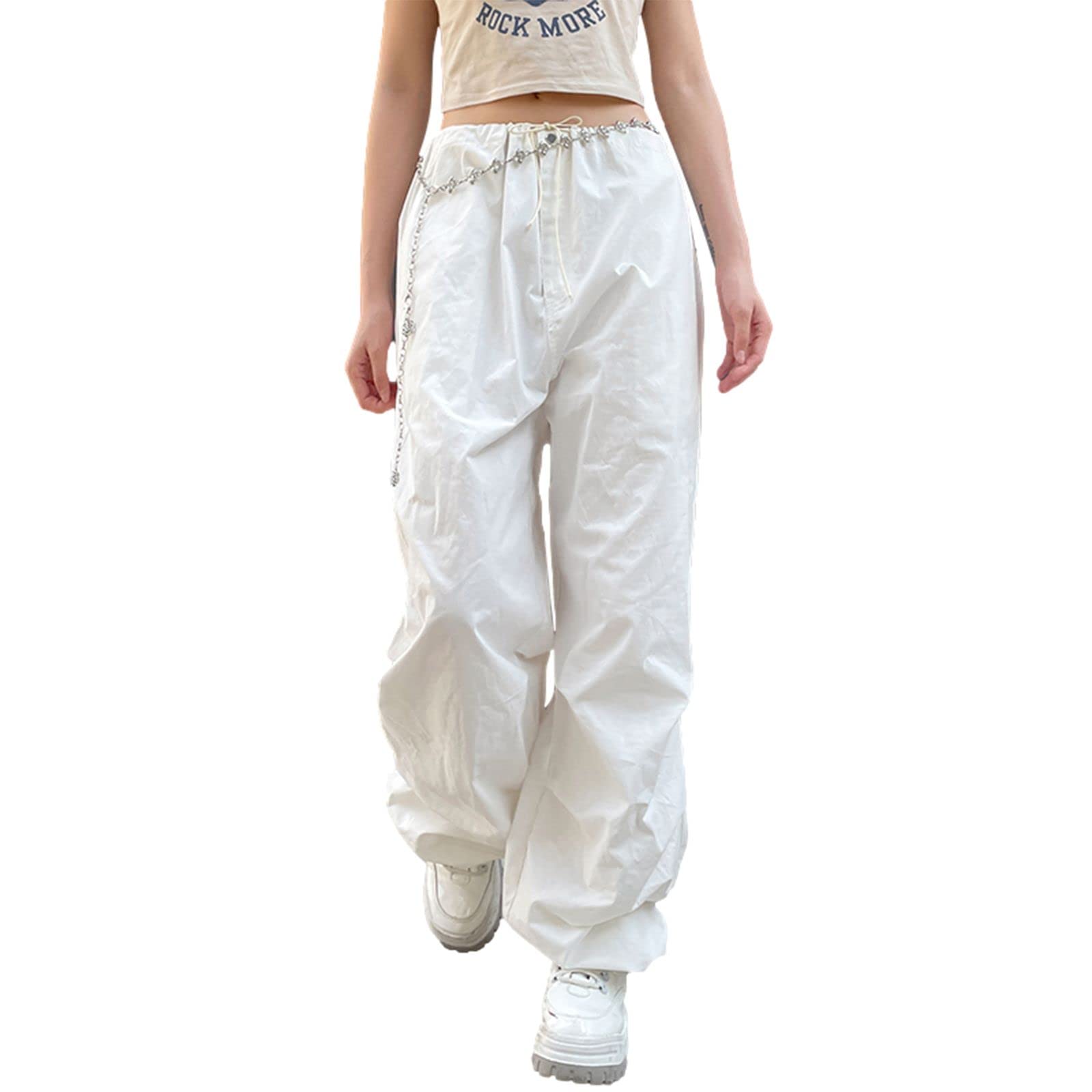 Women's Baggy Cargo Pants with Pockets - Y2K High Waist Hip Hop Loose Joggers, Casual Sweatpants for Streetwear | Perfect for Urban Fashion, Gym, and Everyday Comfort