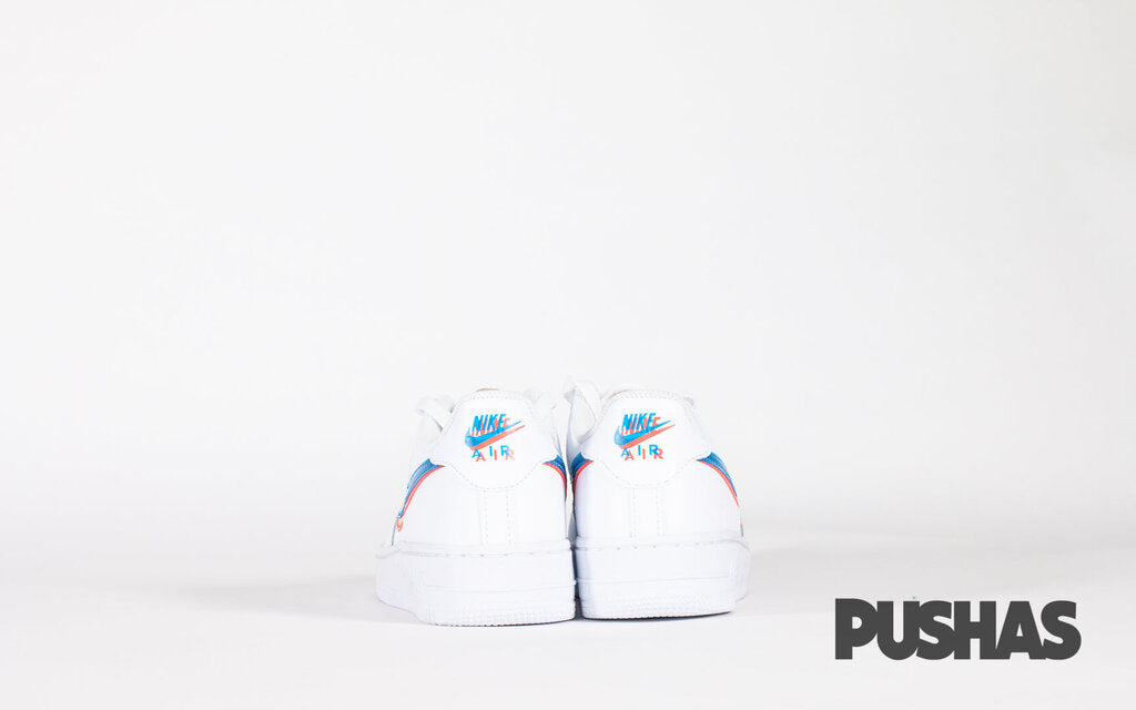 Nike Air Force 1 Low '3D Glasses' GS Sneakers - Classic White Basketball Shoes for Women & Girls - Perfect for Casual Wear, Street Style & Sneaker Collection