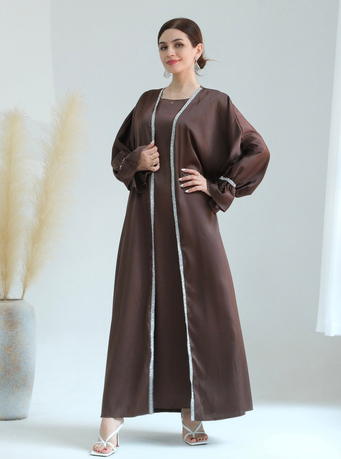 Aria2 Women's 3-Piece Matching Outfit Set - Chocolate Brown Casual Lounge Wear for Home, Travel & Everyday Comfort