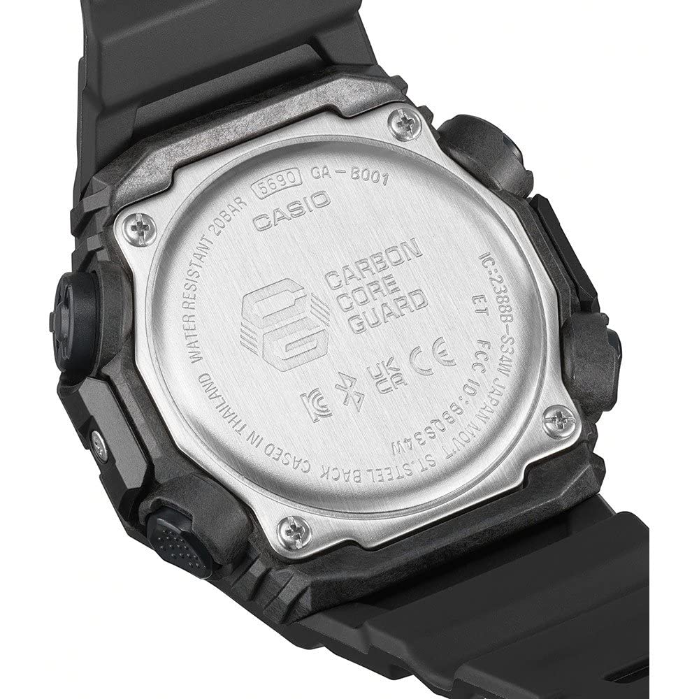 Casio GA-B001-1AER Men's Digital Analog Watch with Resin Strap - Sport, Outdoor & Everyday Wear for Active Lifestyles