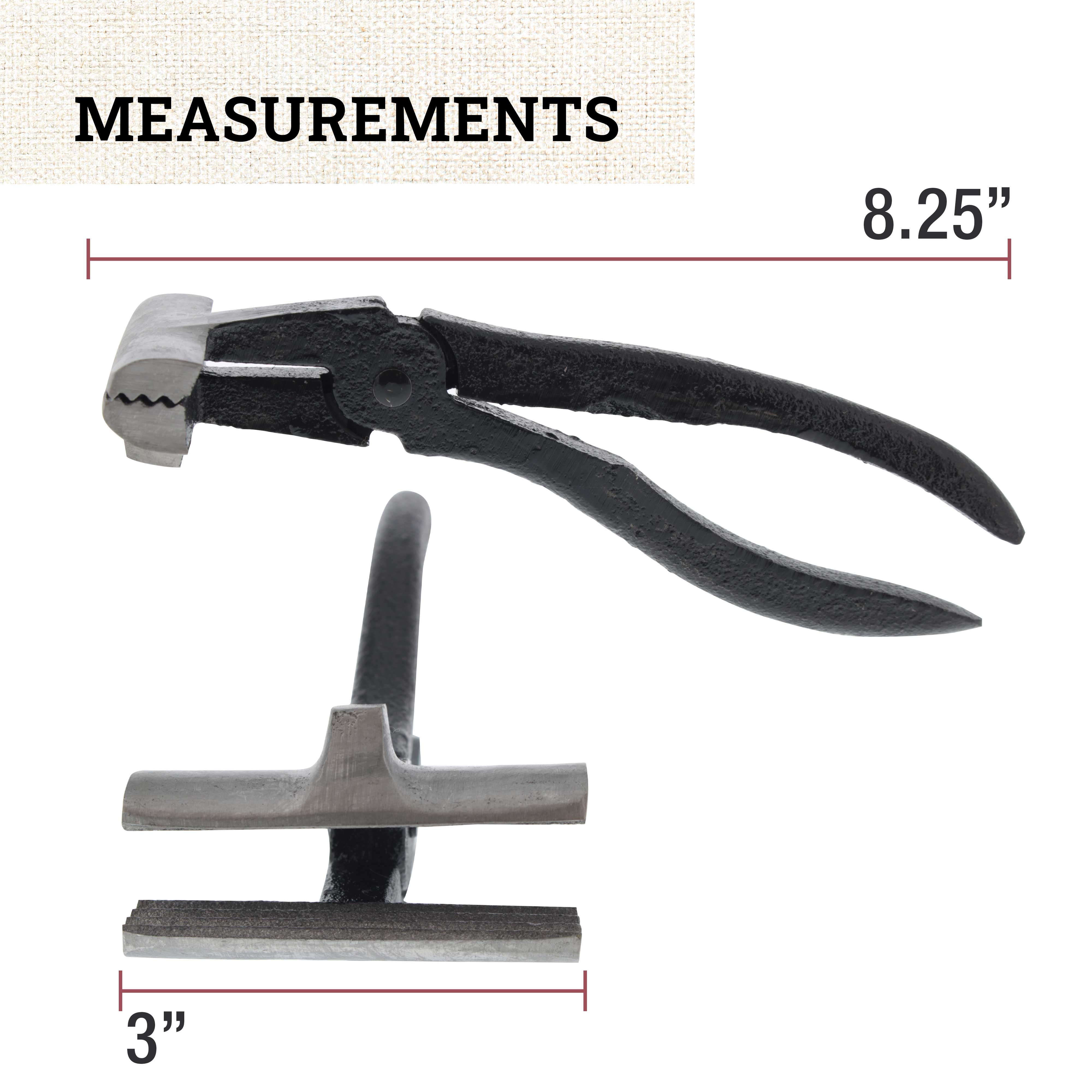 Iron Canvas Pliers - Dual Function Hammer & Jaw Gripper for DIY, Metalworking, and Home Repairs | Heavy Duty Tool for Artists, Welders, and Craftsmen