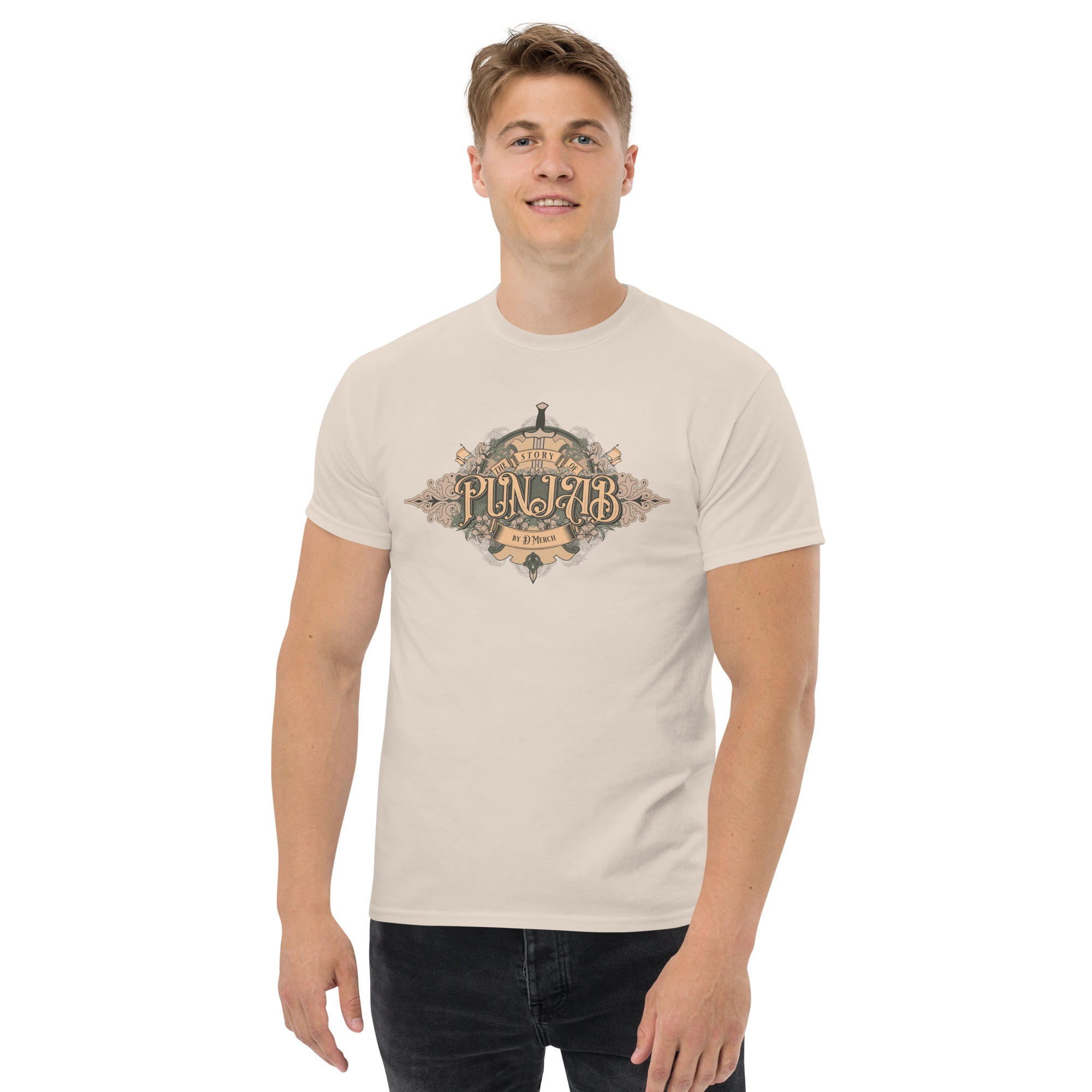 Story of Punjab Men's Classic Cotton T-Shirt | Comfortable Casual Wear for Everyday Outfits | Perfect for Street Style, Weekend Outings & Travel