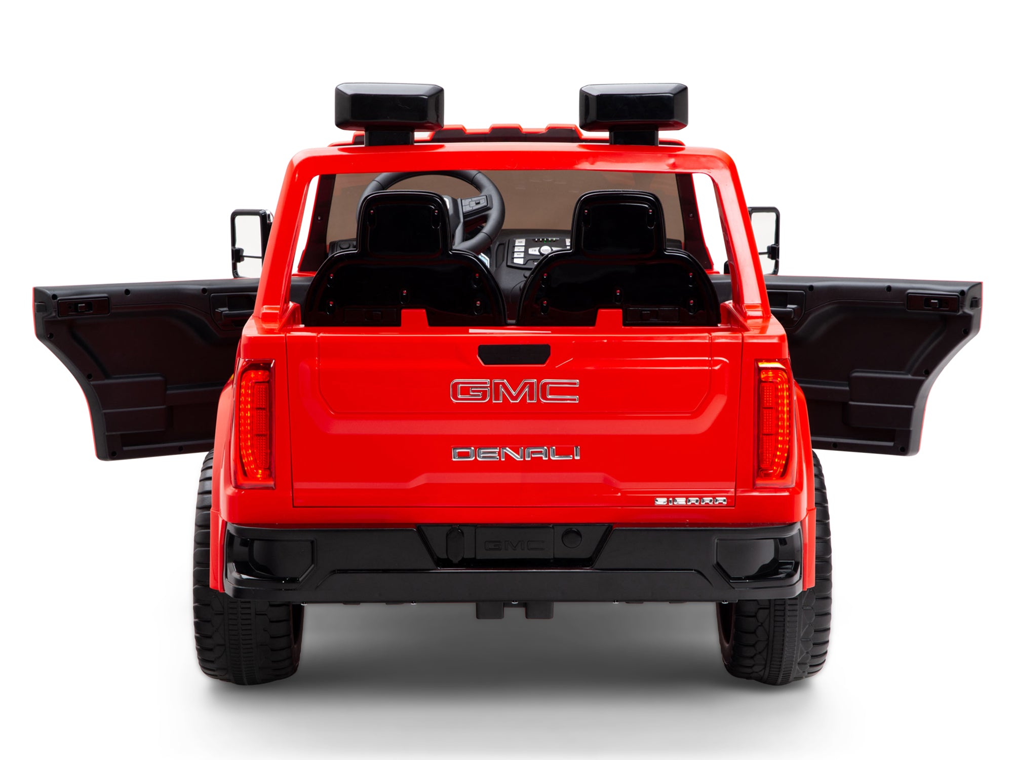 12V GMC Sierra Denali Kids Electric Ride-On Truck with Parent Remote Control - Red Battery-Powered Car for Boys & Girls - Perfect for Outdoor Play, Birthday Gifts & Backyard Fun