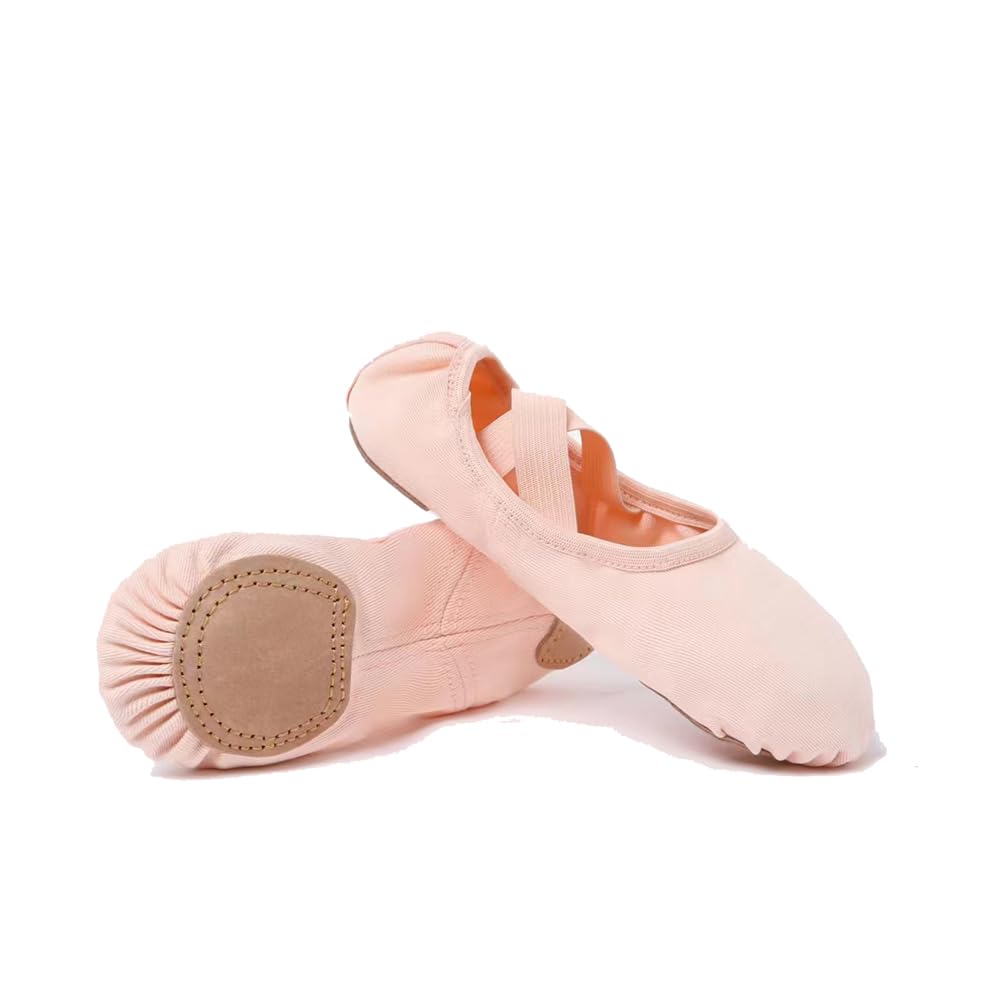 MSMAX Stretch Ballet Slippers for Dance Performance - Comfortable Ballet Flats for Toddler, Kids & Adults | Perfect for Ballet Class, Recital & Dance Practice