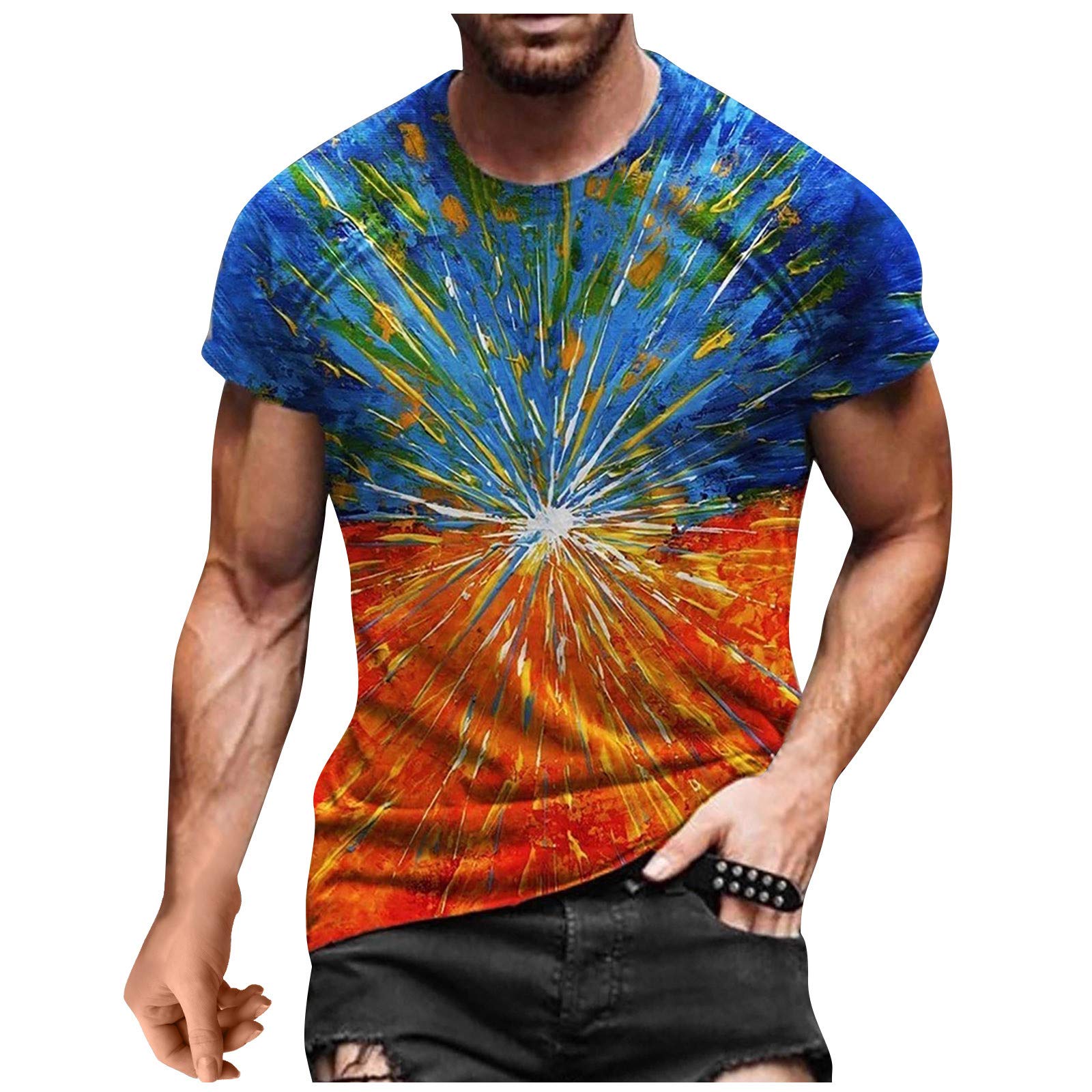 **Men's 3D Printed Graphic T-Shirt - Soft Short Sleeve Round Neck Casual Tee - Summer 2022 Plus Size - Perfect for Streetwear, Gaming & Everyday Comfort**