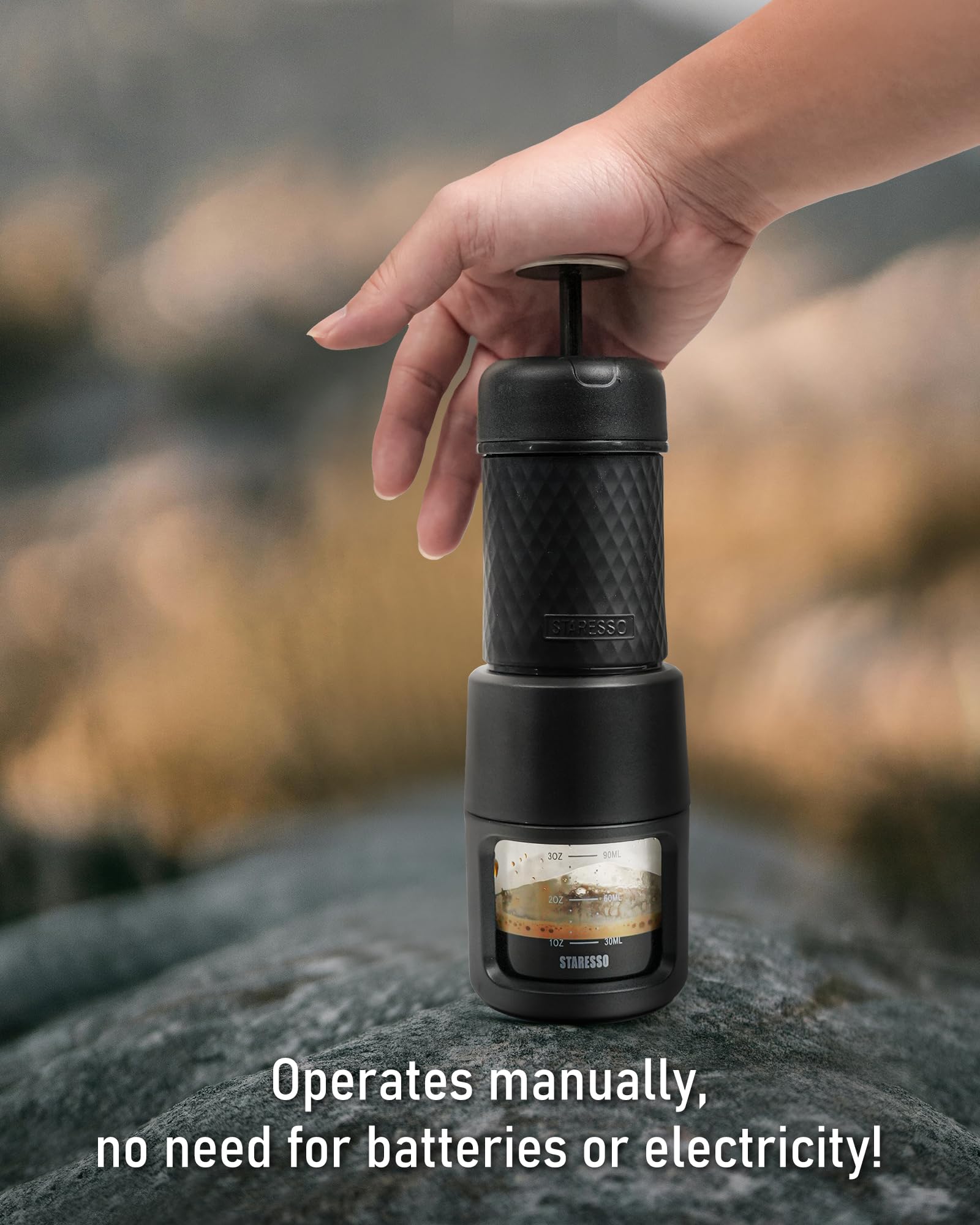 STARESSO Classic Portable Espresso Maker & Upgraded Discovery II PLUS Electric Coffee Grinder for Home, Office, Travel and Camping - Perfect for Espresso Lovers and Coffee Enthusiasts